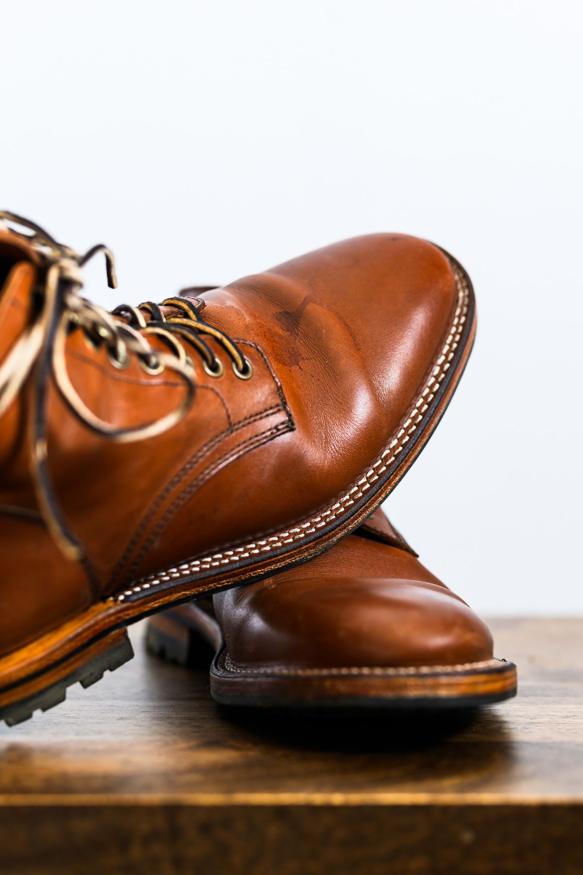 Photo by ABPhoto on November 2, 2024 of the Parkhurst The Allen in Tempesti Cognac Veg Tan.