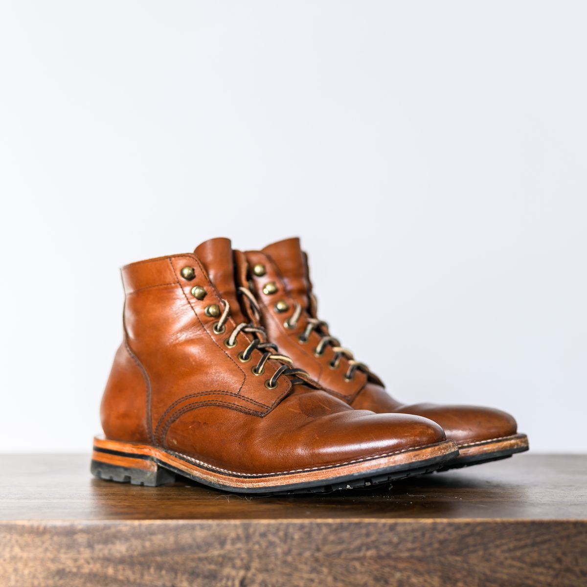 Photo by ABPhoto on December 2, 2024 of the Parkhurst The Allen in Tempesti Cognac Veg Tan.