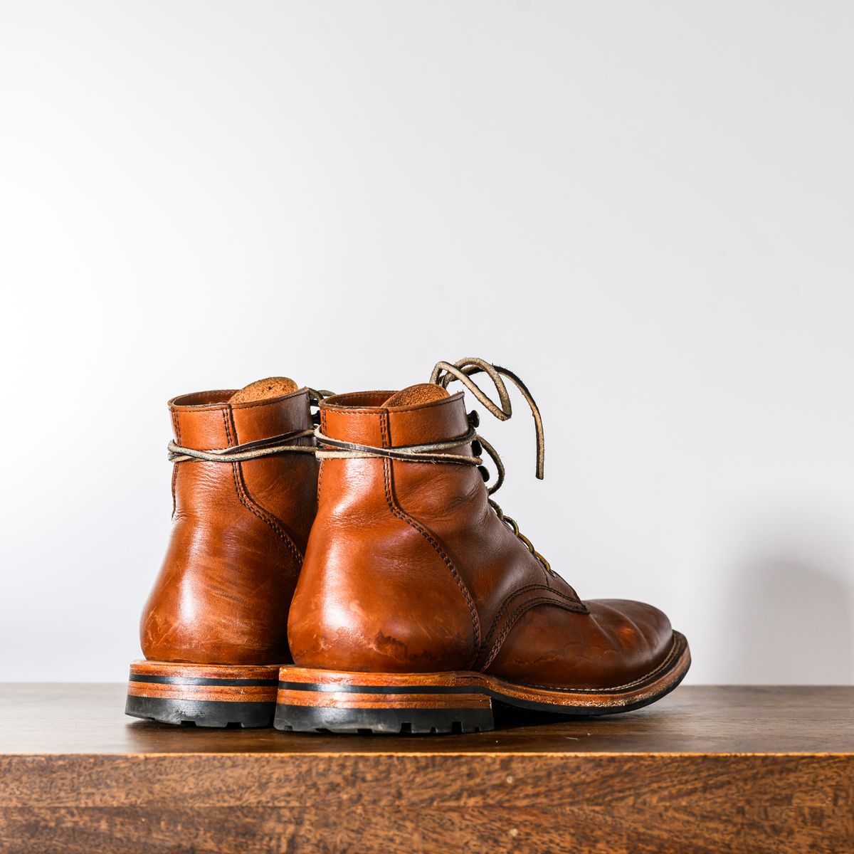 Photo by ABPhoto on January 3, 2025 of the Parkhurst The Allen in Tempesti Cognac Veg Tan.