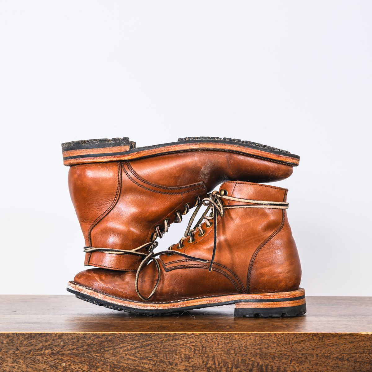 Photo by ABPhoto on January 28, 2025 of the Parkhurst The Allen in Tempesti Cognac Veg Tan.