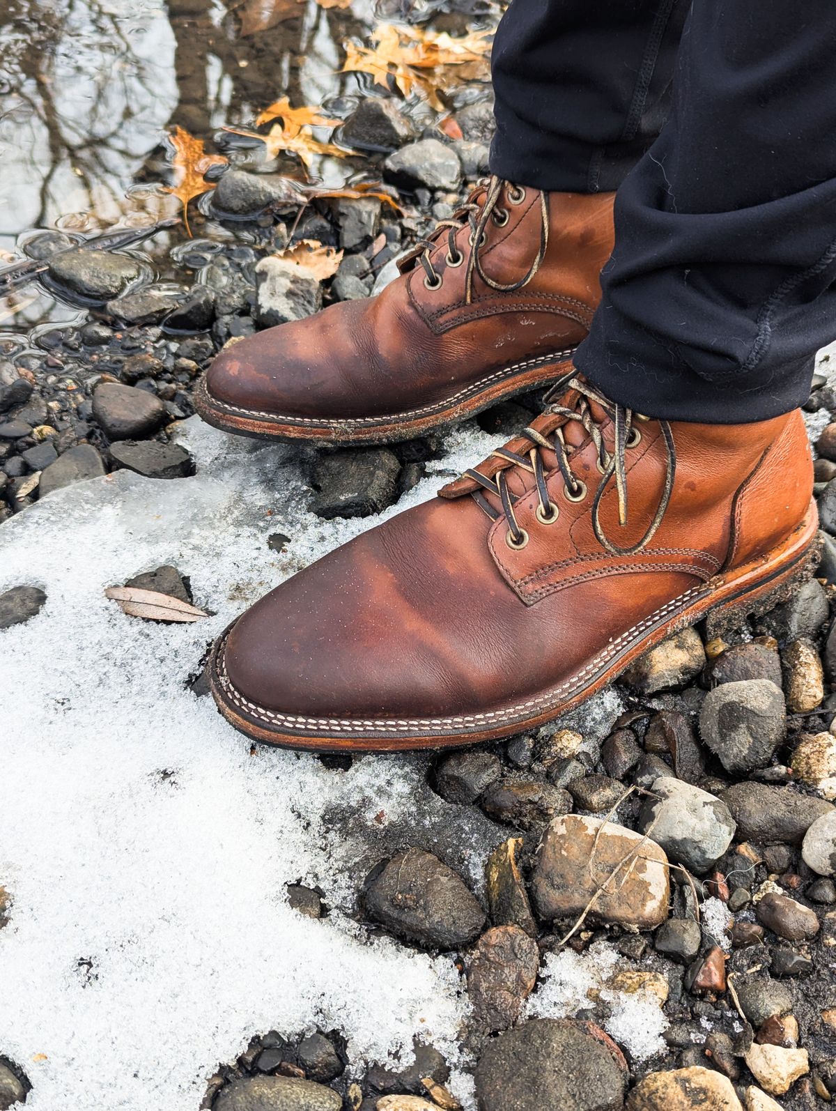 Photo by ABPhoto on February 2, 2025 of the Parkhurst The Allen in Tempesti Cognac Veg Tan.