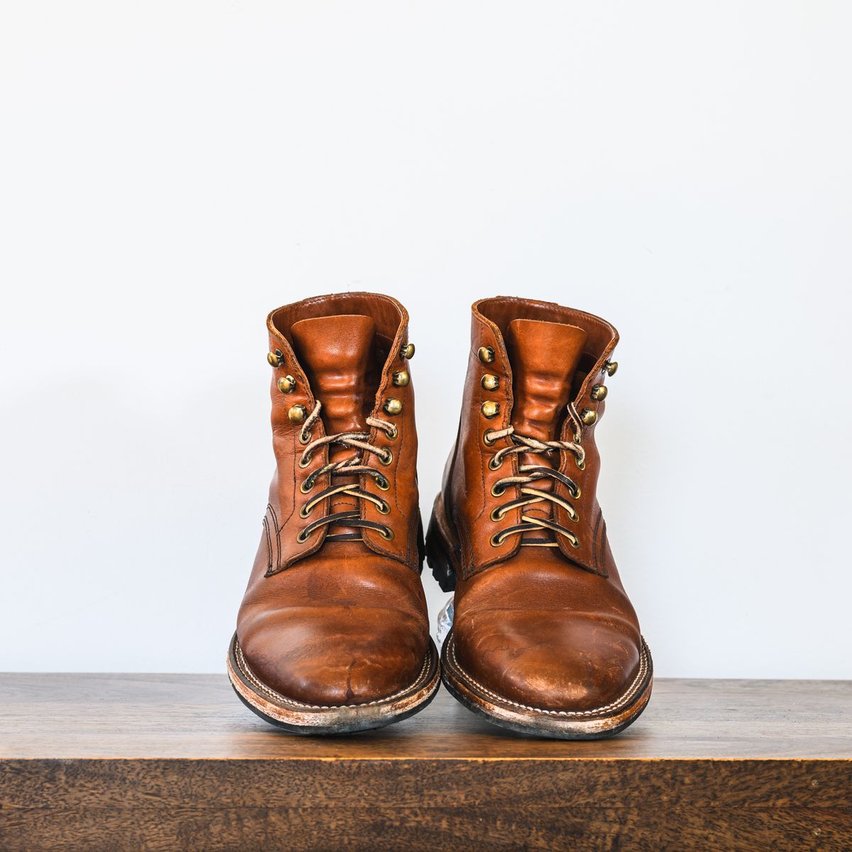 Photo by ABPhoto on March 1, 2025 of the Parkhurst The Allen in Tempesti Cognac Veg Tan.
