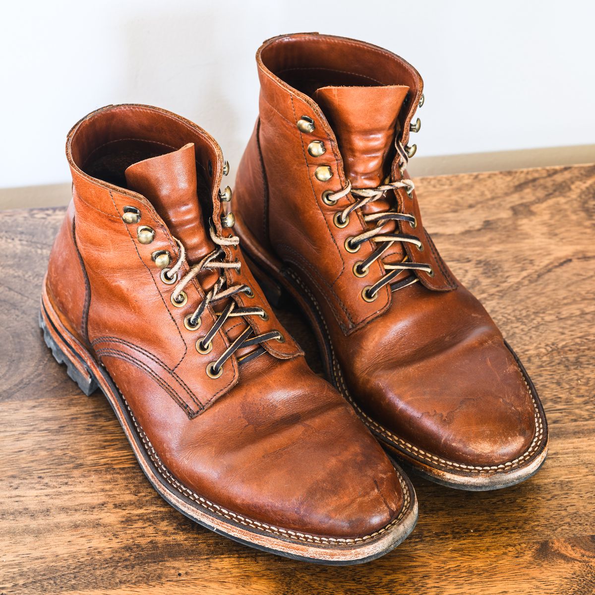 Photo by ABPhoto on March 1, 2025 of the Parkhurst The Allen in Tempesti Cognac Veg Tan.