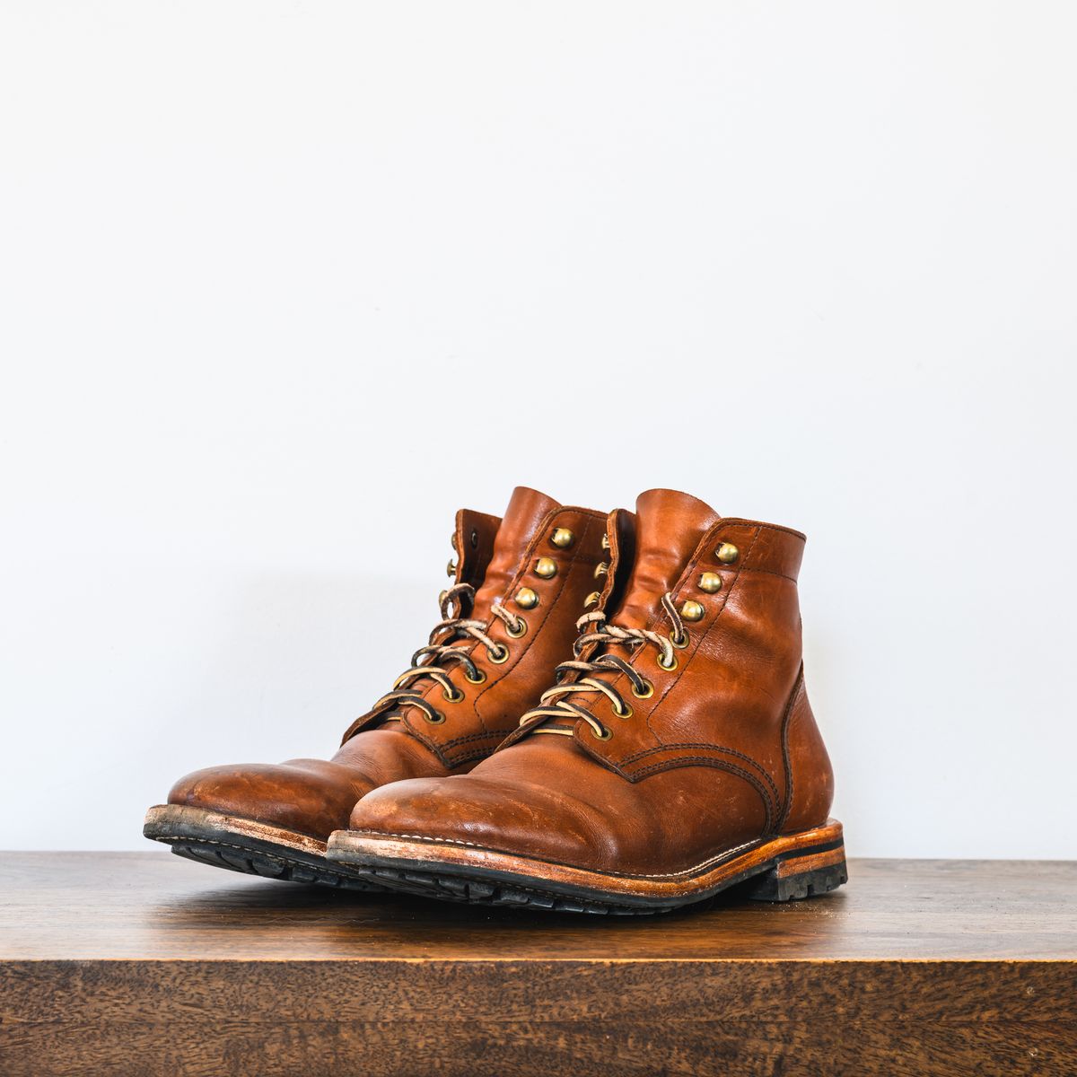 Photo by ABPhoto on March 1, 2025 of the Parkhurst The Allen in Tempesti Cognac Veg Tan.