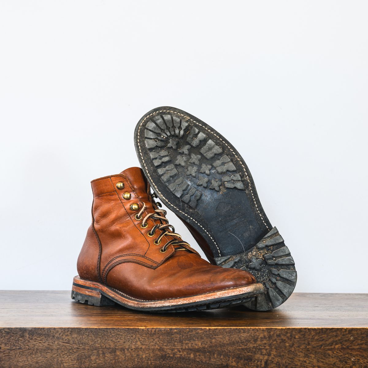 Photo by ABPhoto on March 1, 2025 of the Parkhurst The Allen in Tempesti Cognac Veg Tan.