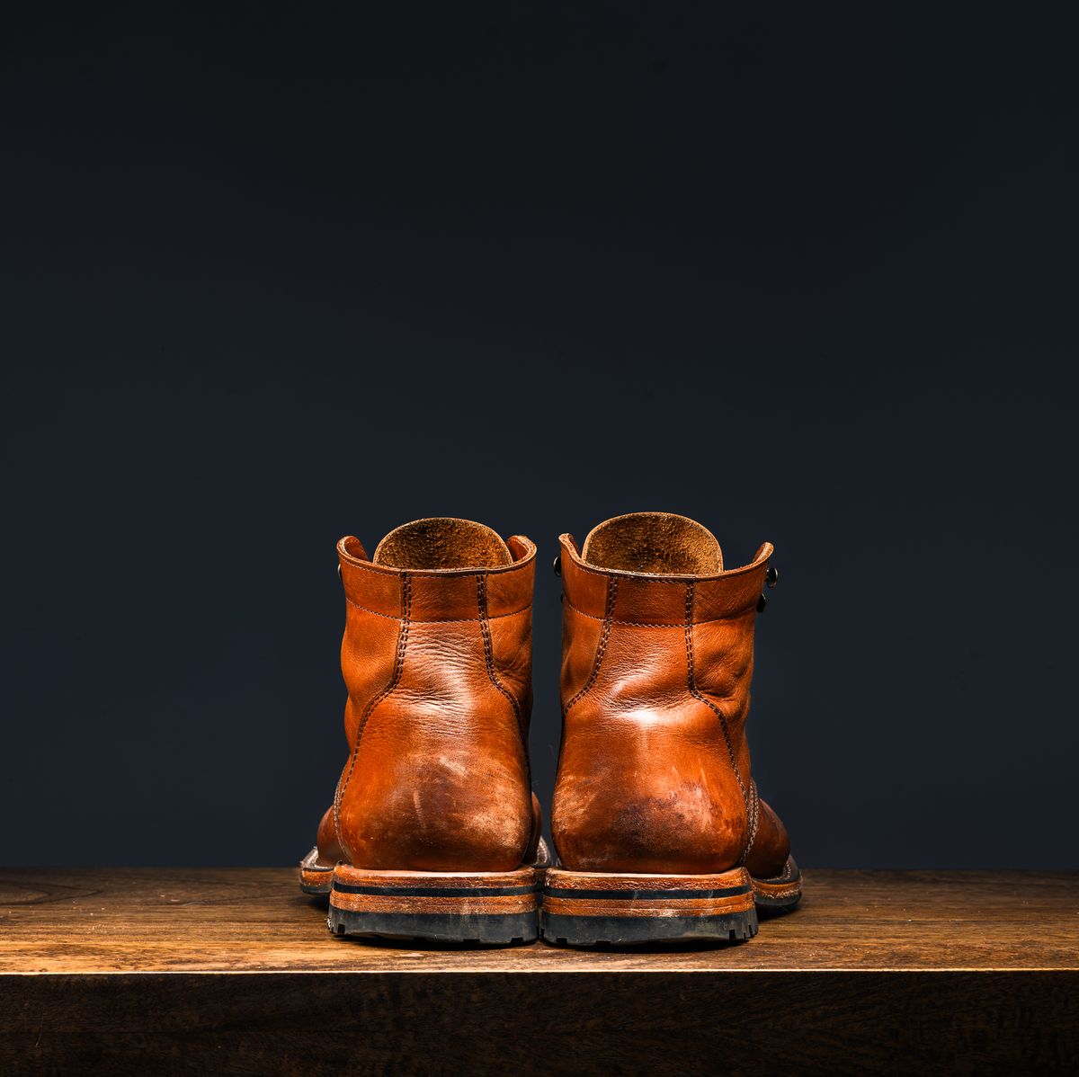 Photo by ABPhoto on April 2, 2025 of the Parkhurst The Allen in Tempesti Cognac Veg Tan.