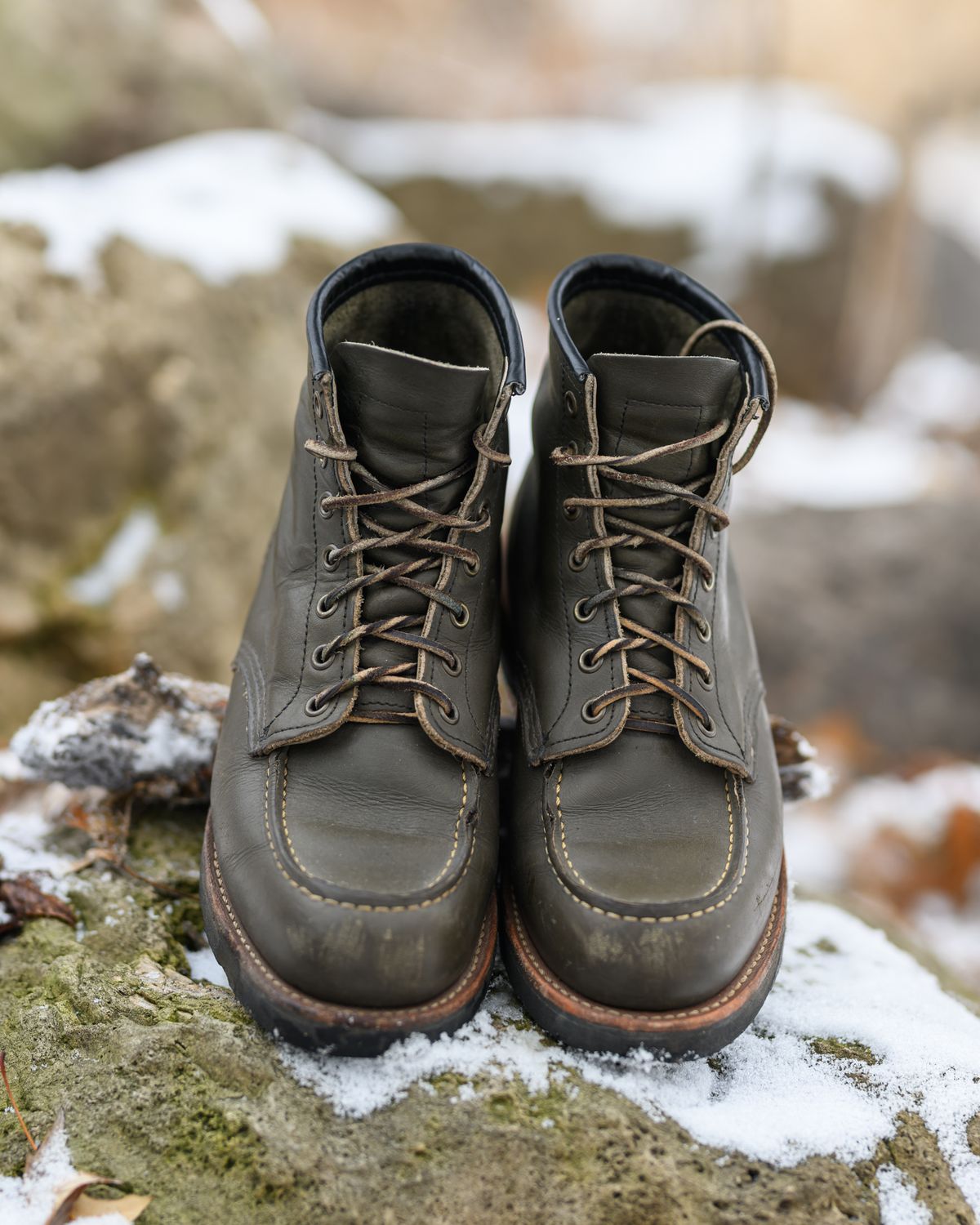 Photo by ABPhoto on January 1, 2024 of the Red Wing 6-Inch Classic Moc in S.B. Foot Alpine Portage.
