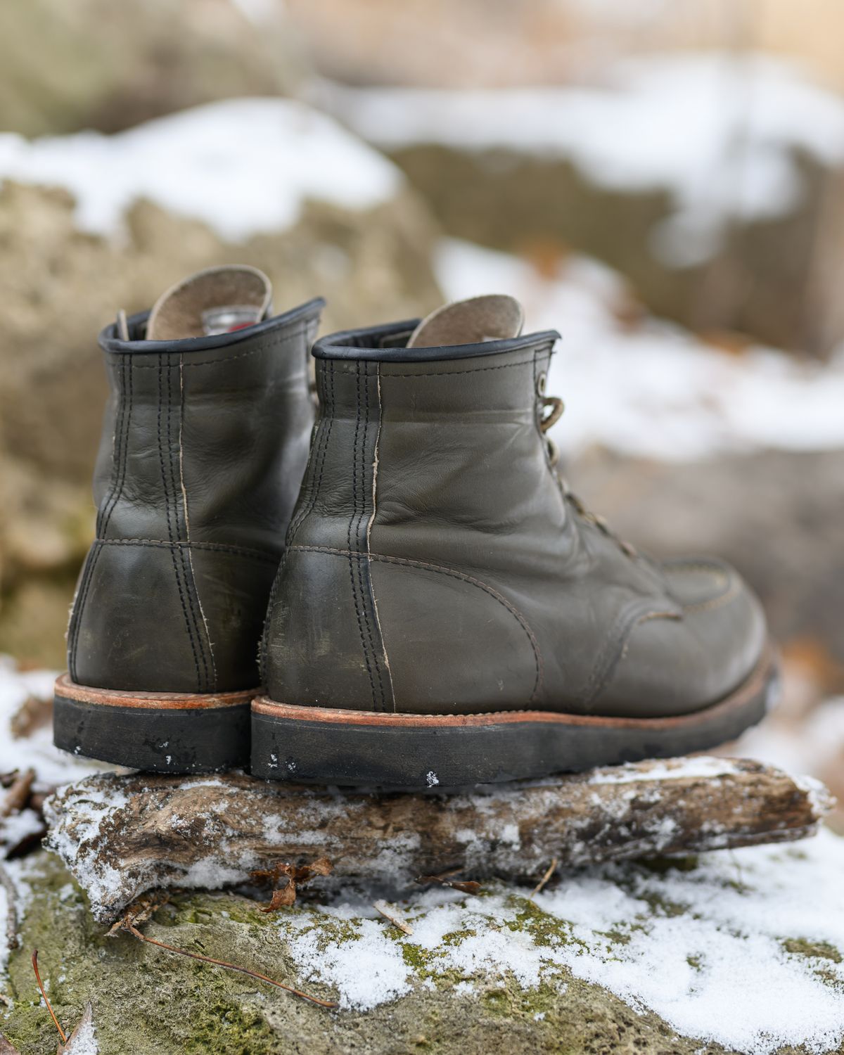 Photo by ABPhoto on January 1, 2024 of the Red Wing 6-Inch Classic Moc in S.B. Foot Alpine Portage.