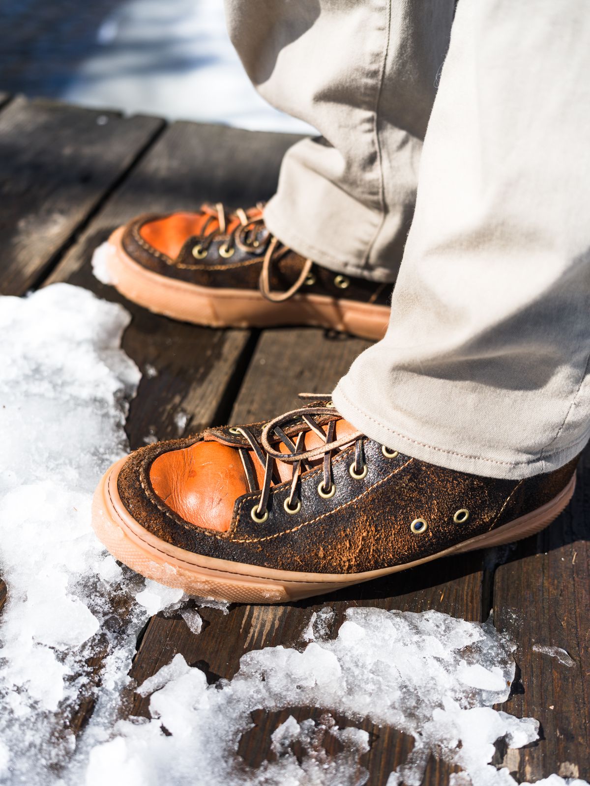 Photo by ABPhoto on March 18, 2026 of the BHHB Railtown in Horween Dark Brown Waxed Flesh & Wickett & Craig Russet Traditional Harness.