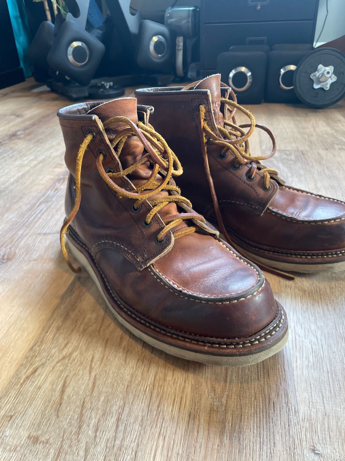 Photo by mjones21 on November 15, 2023 of the Red Wing 6-Inch Classic Moc in S.B. Foot Copper Rough and Tough.