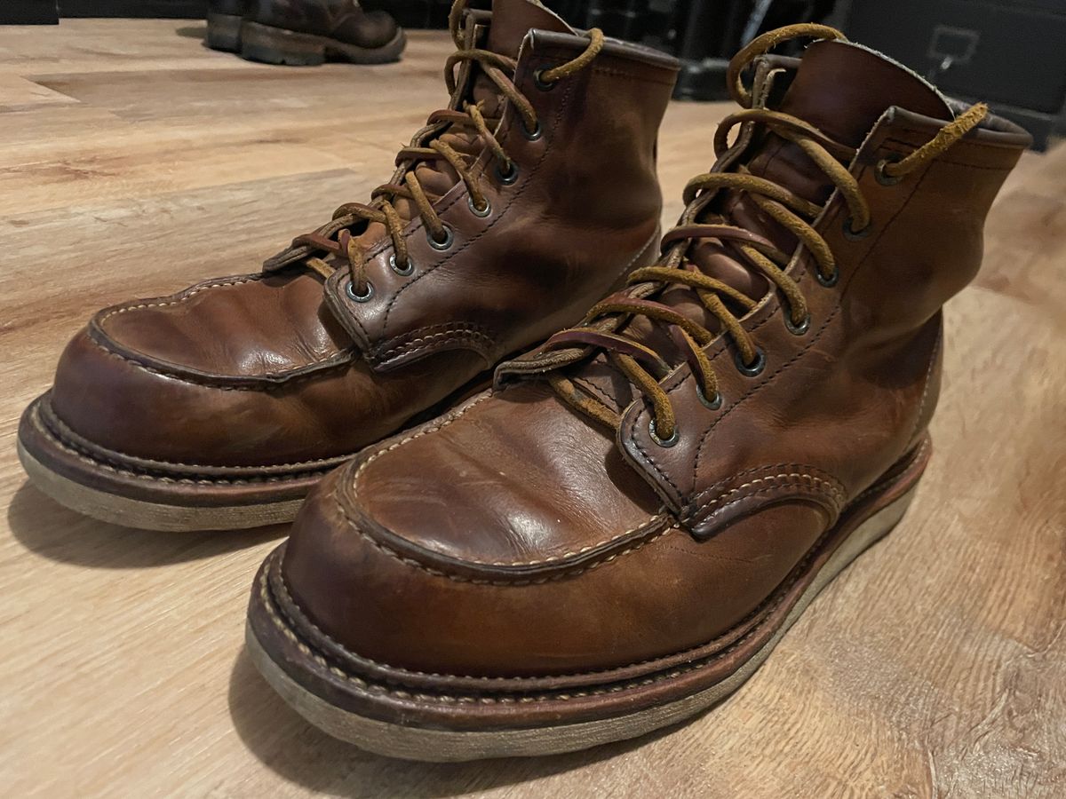 Photo by mjones21 on December 1, 2024 of the Red Wing 6-Inch Classic Moc in S.B. Foot Copper Rough and Tough.