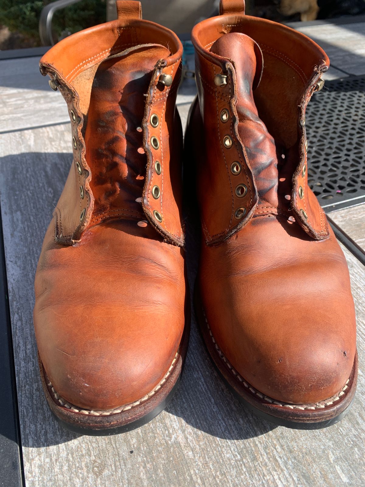 Photo by nedbass on March 22, 2023 of the Mark Albert Outrider Boot in Wickett & Craig Natural Veg Tan.