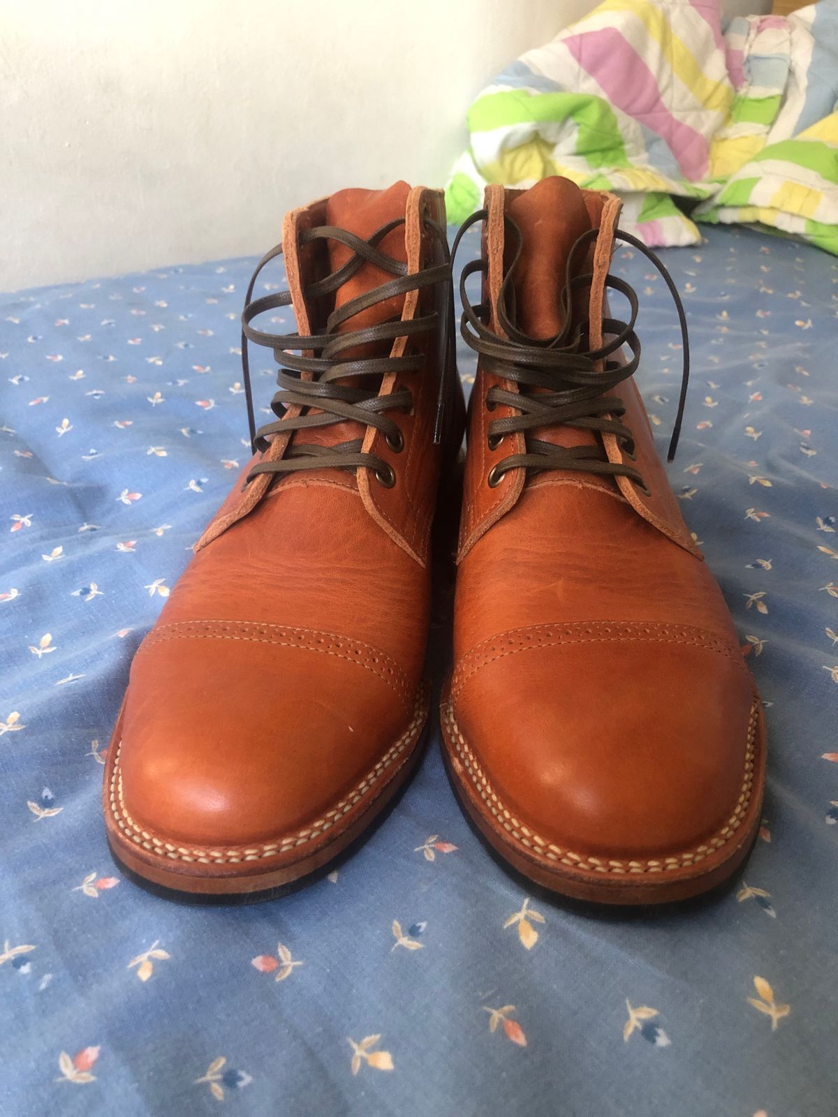Photo by AiPhuGyu on October 6, 2025 of the Viberg Service Boot BCT in Horween Natural Dublin.