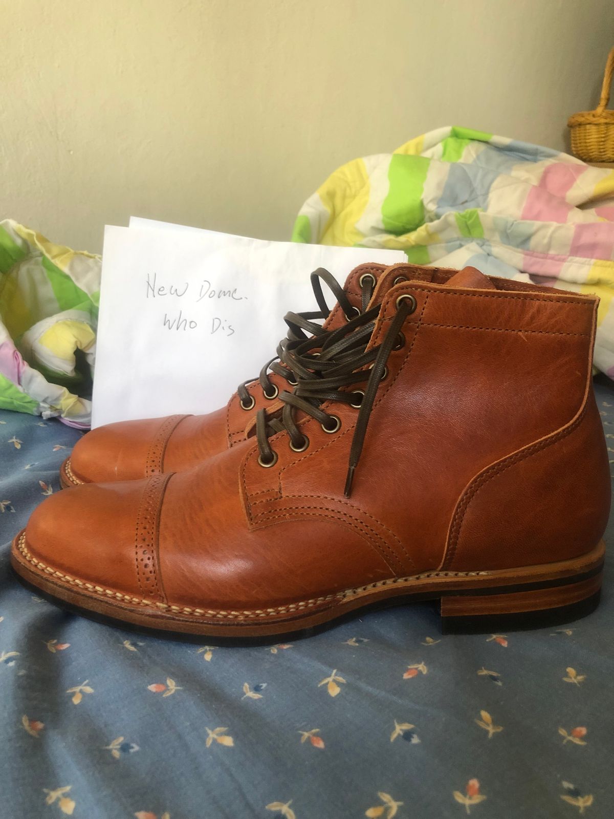 Photo by AiPhuGyu on October 6, 2025 of the Viberg Service Boot BCT in Horween Natural Dublin.