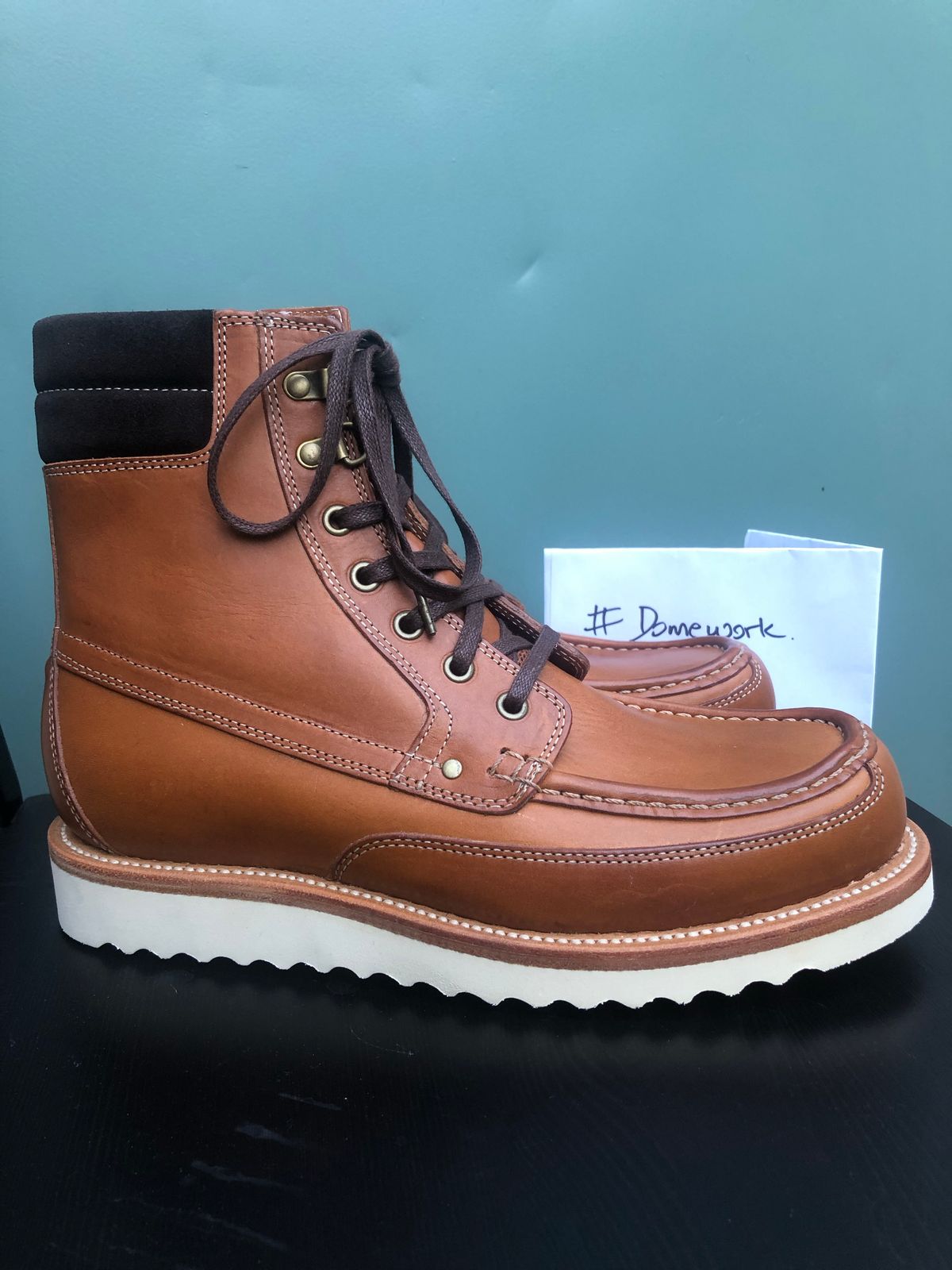 Photo by AiPhuGyu on October 1, 2022 of the Grant Stone Field Boot in Badalassi Carlo Saddle Tan Minerva.