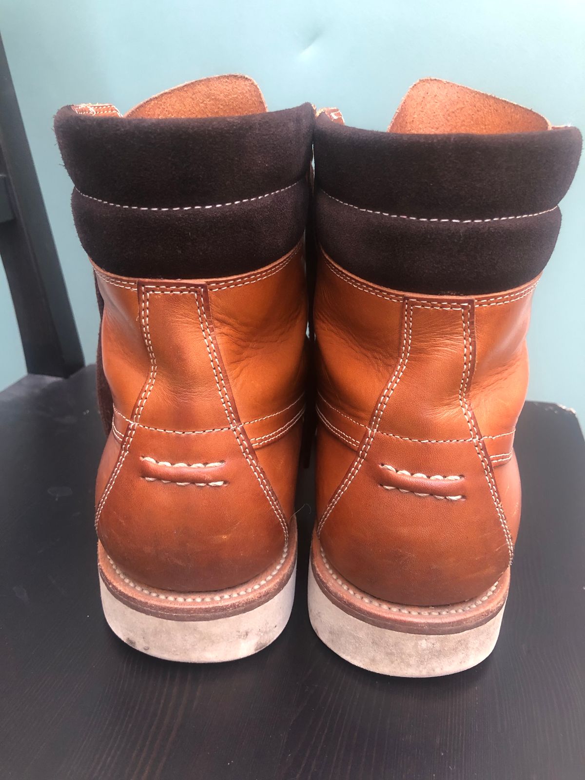 Photo by AiPhuGyu on December 5, 2022 of the Grant Stone Field Boot in Badalassi Carlo Saddle Tan Minerva.