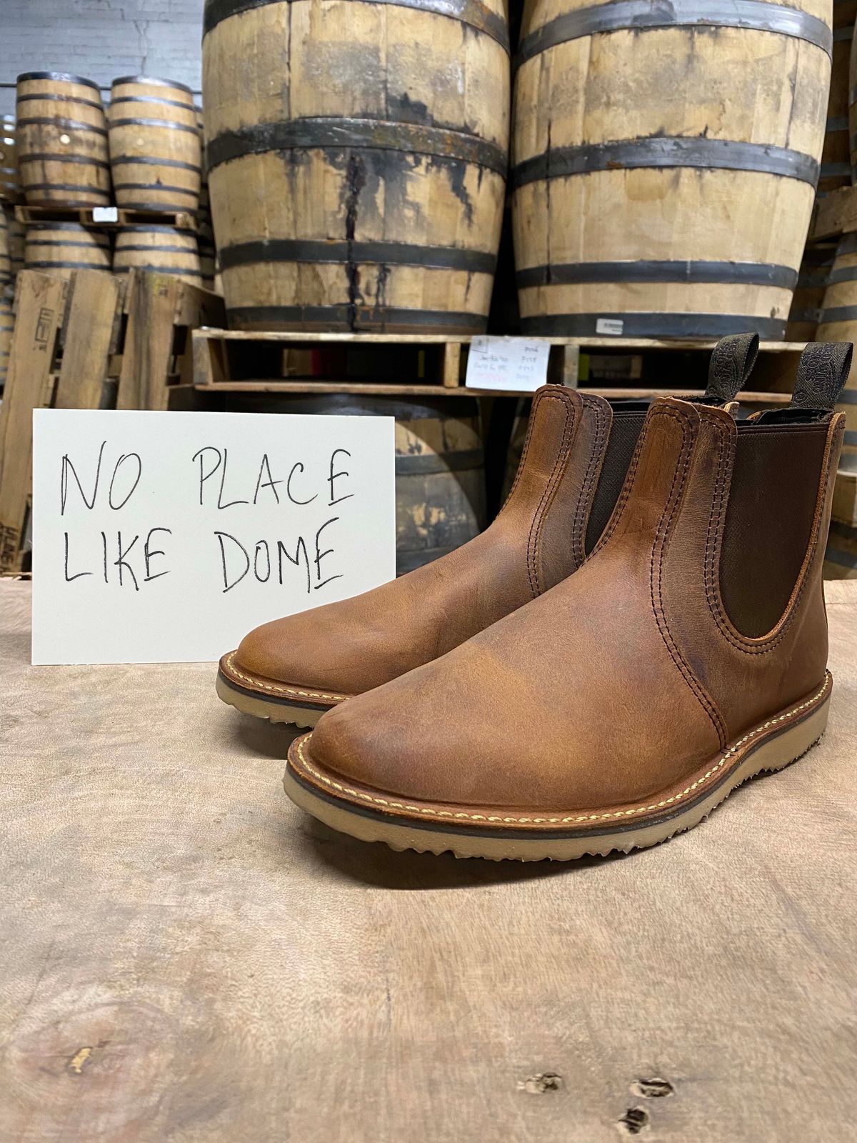 Photo by rciuchta on November 4, 2022 of the Red Wing Weekender Chelsea in S.B. Foot Copper Rough and Tough.
