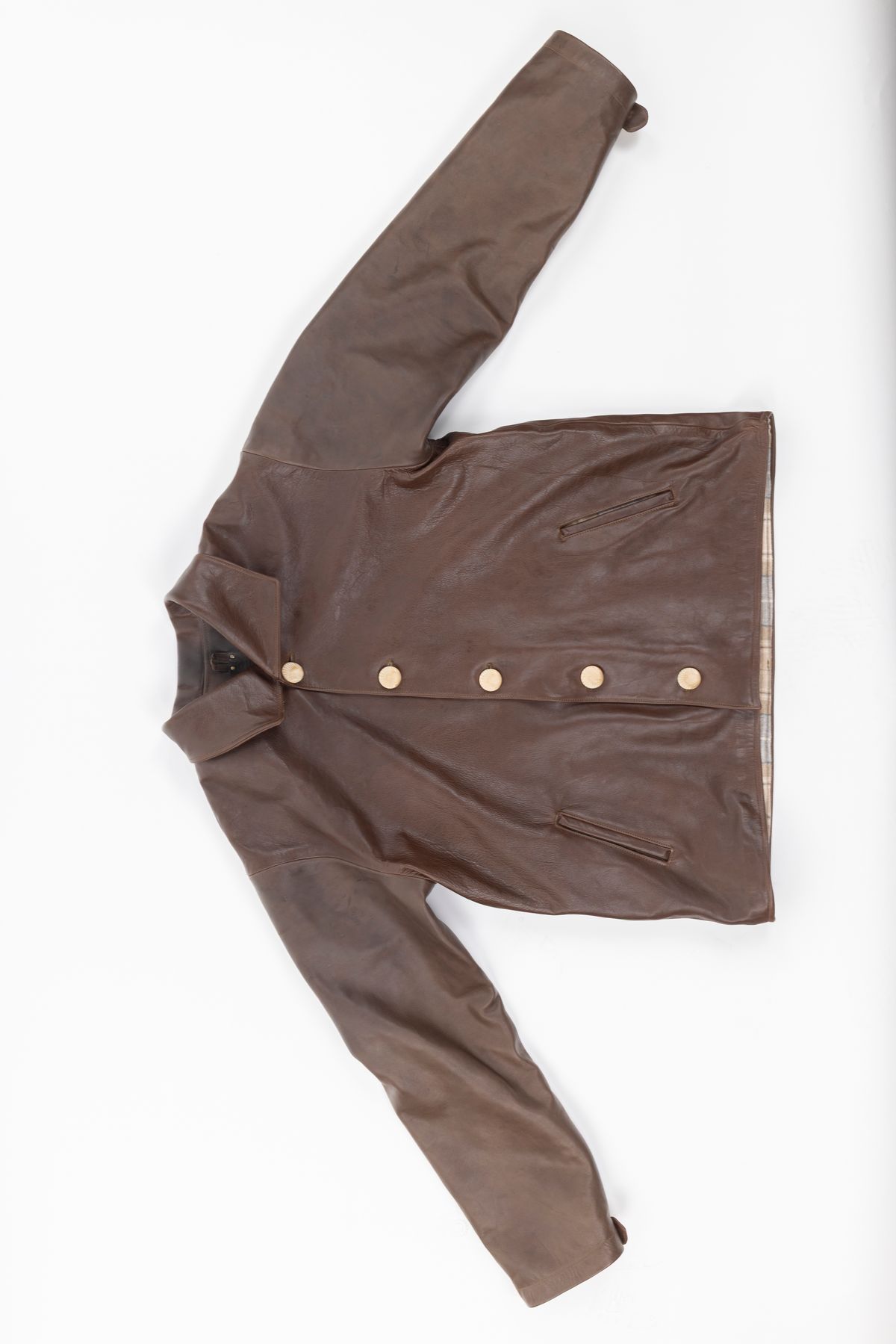 Photo by montyberns on October 5, 2025 of the House Of Berns Set Design Jacket in Horween Esspresso Vermont DHF.