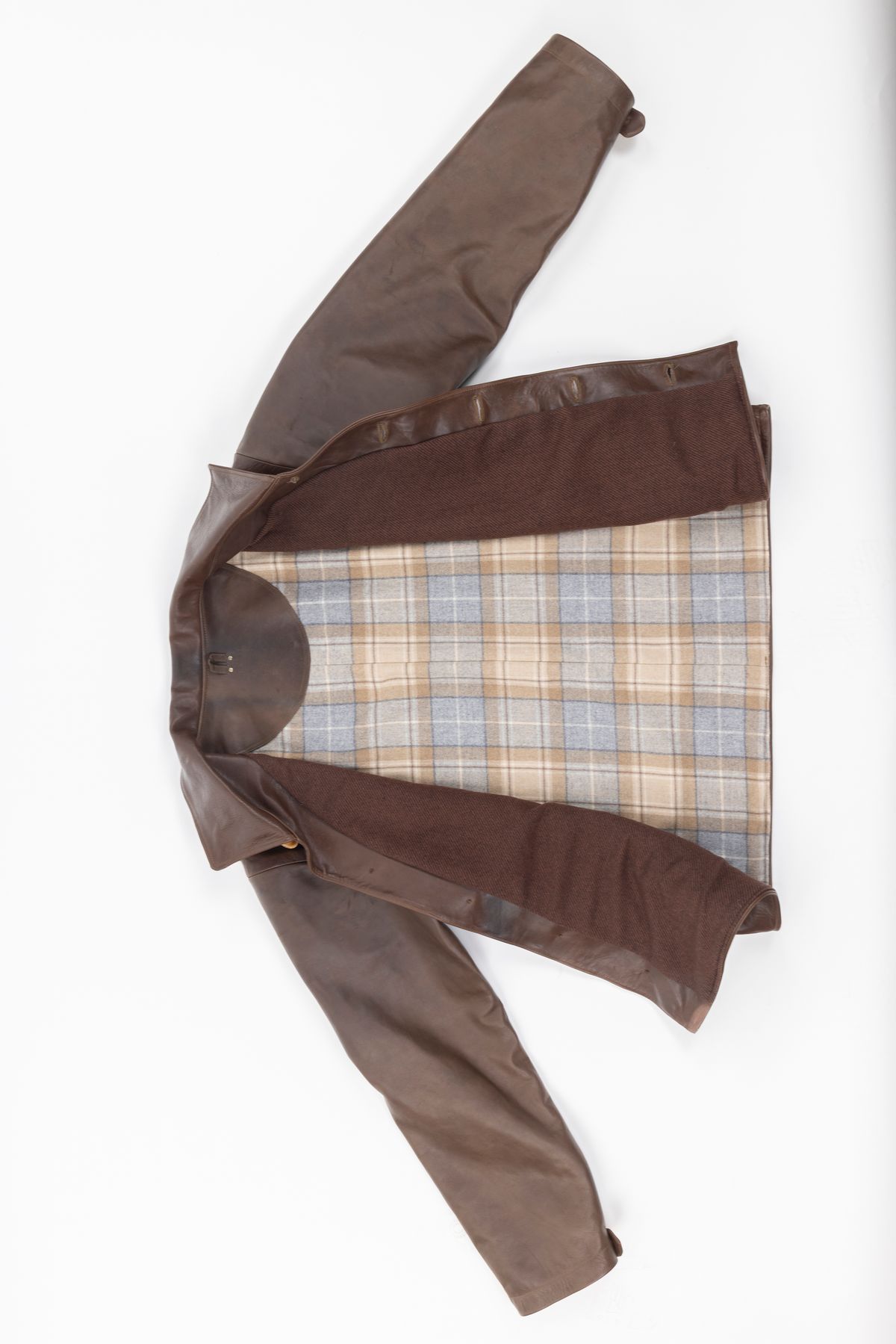 Photo by montyberns on October 5, 2025 of the House Of Berns Set Design Jacket in Horween Esspresso Vermont DHF.