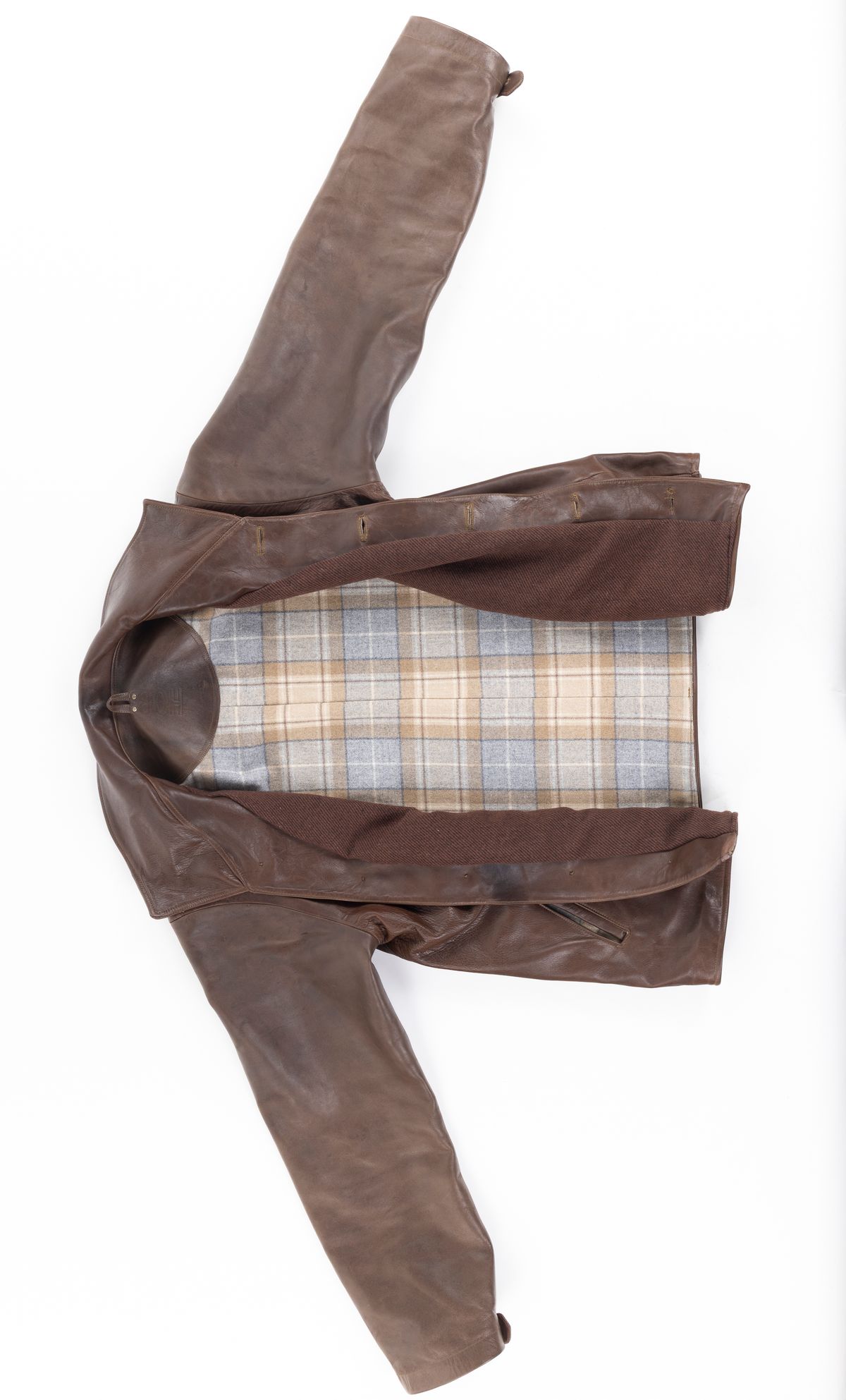 Photo by montyberns on November 6, 2025 of the House Of Berns Set Design Jacket in Horween Esspresso Vermont DHF.