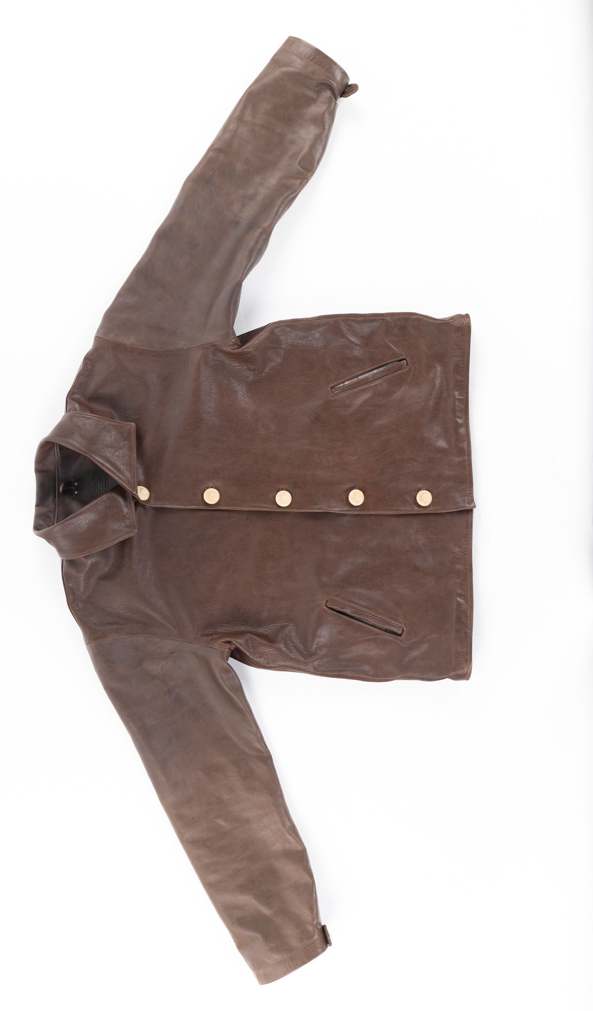 Photo by montyberns on November 6, 2025 of the House Of Berns Set Design Jacket in Horween Esspresso Vermont DHF.