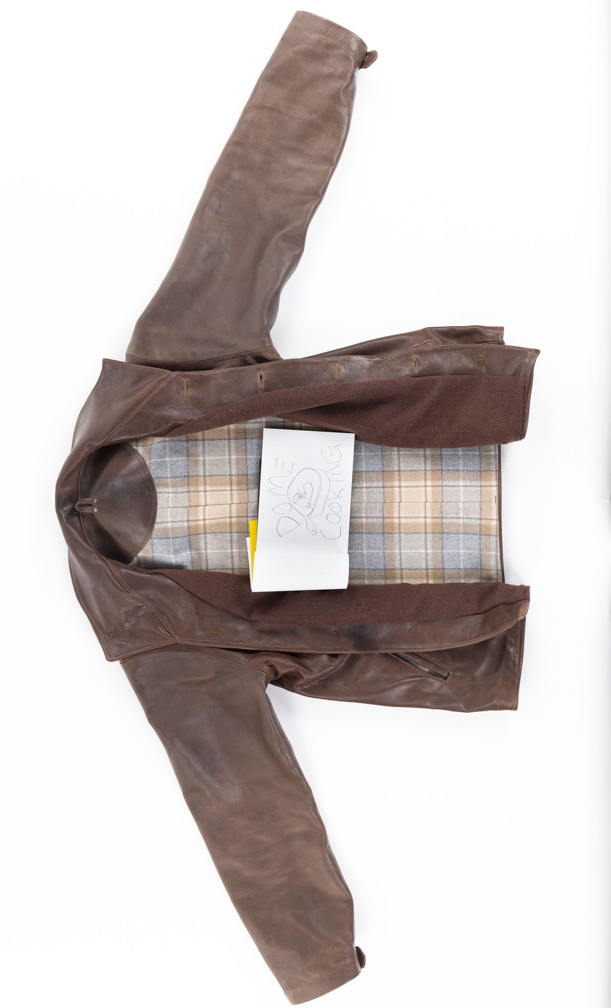 Photo by montyberns on November 6, 2025 of the House Of Berns Set Design Jacket in Horween Esspresso Vermont DHF.