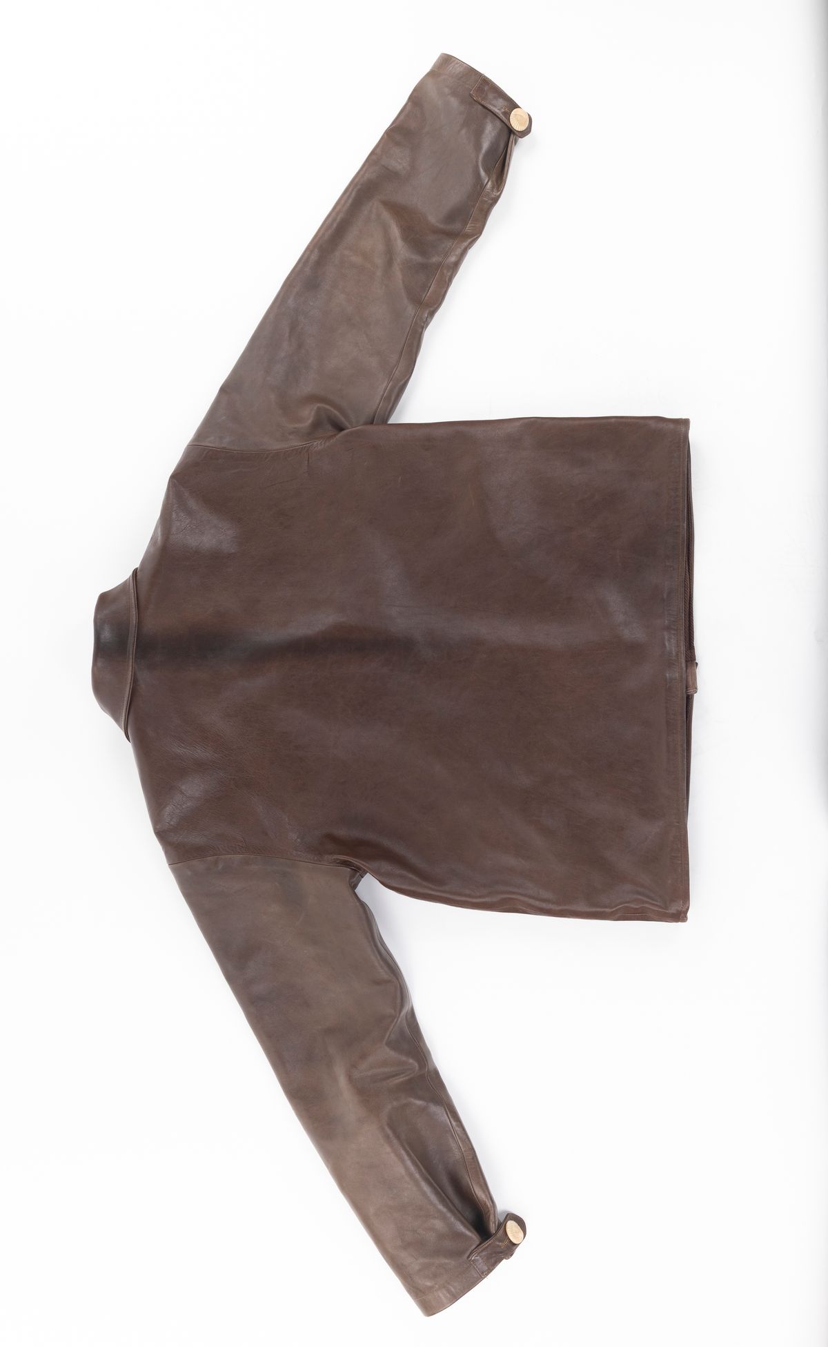 Photo by montyberns on December 5, 2025 of the House Of Berns Set Design Jacket in Horween Esspresso Vermont DHF.