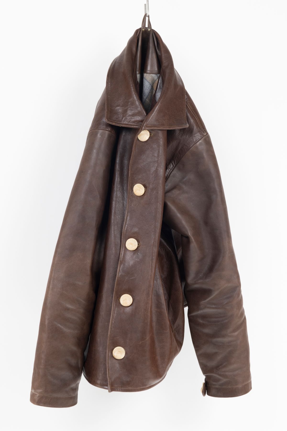 Photo by montyberns on January 3, 2026 of the House Of Berns Set Design Jacket in Horween Esspresso Vermont DHF.