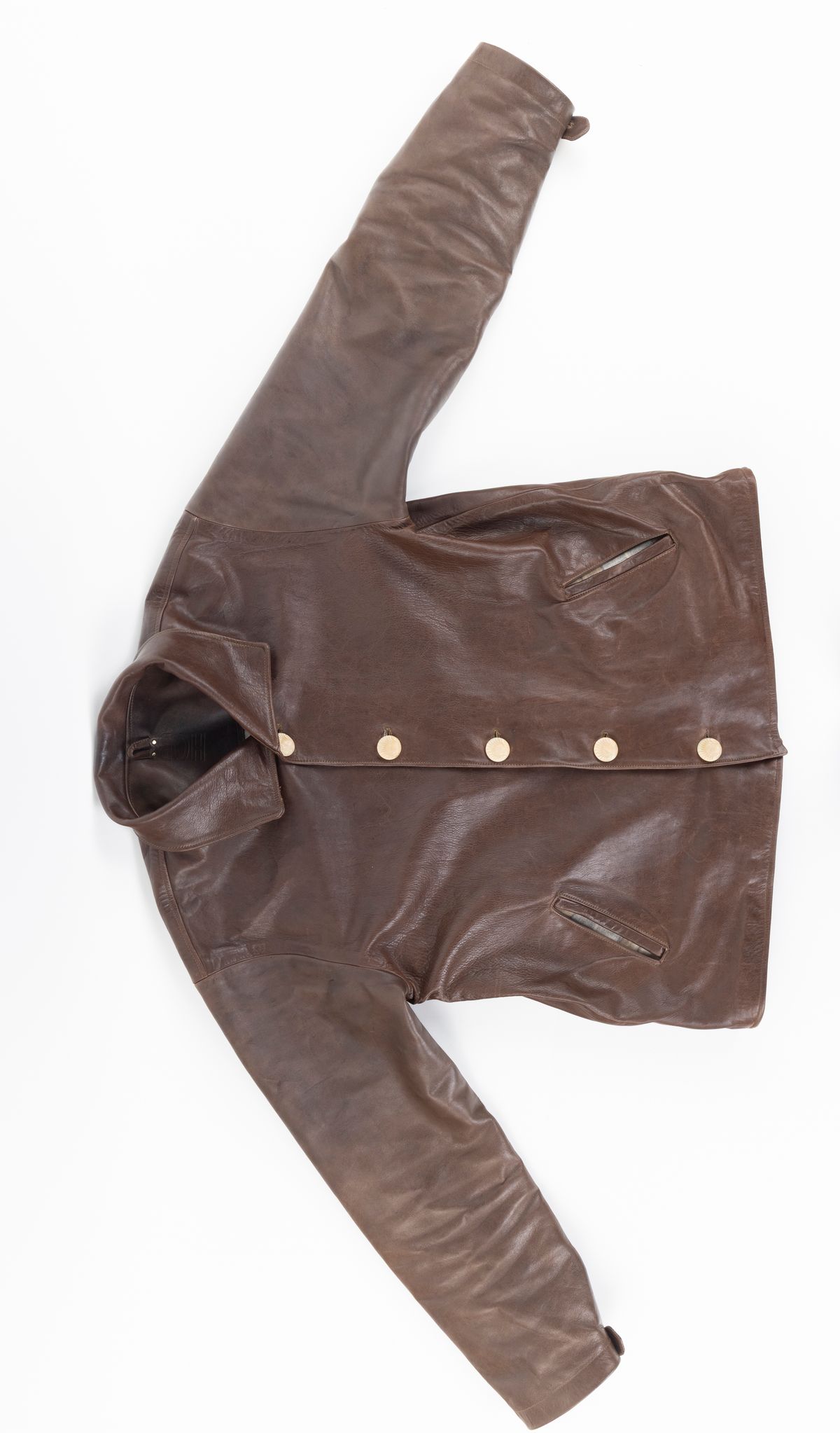 Photo by montyberns on January 3, 2026 of the House Of Berns Set Design Jacket in Horween Esspresso Vermont DHF.