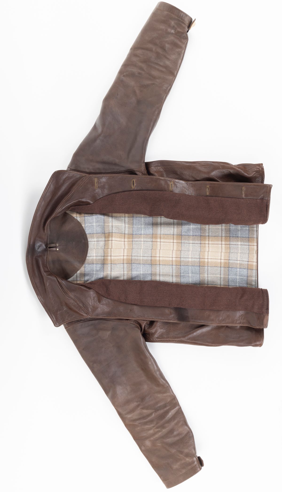 Photo by montyberns on January 3, 2026 of the House Of Berns Set Design Jacket in Horween Esspresso Vermont DHF.