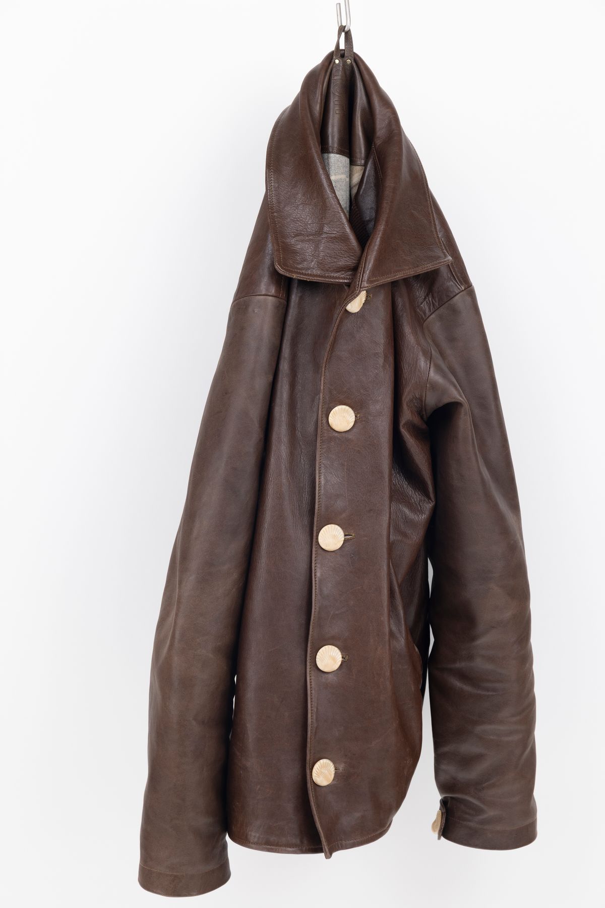 Photo by montyberns on February 3, 2026 of the House Of Berns Set Design Jacket in Horween Esspresso Vermont DHF.