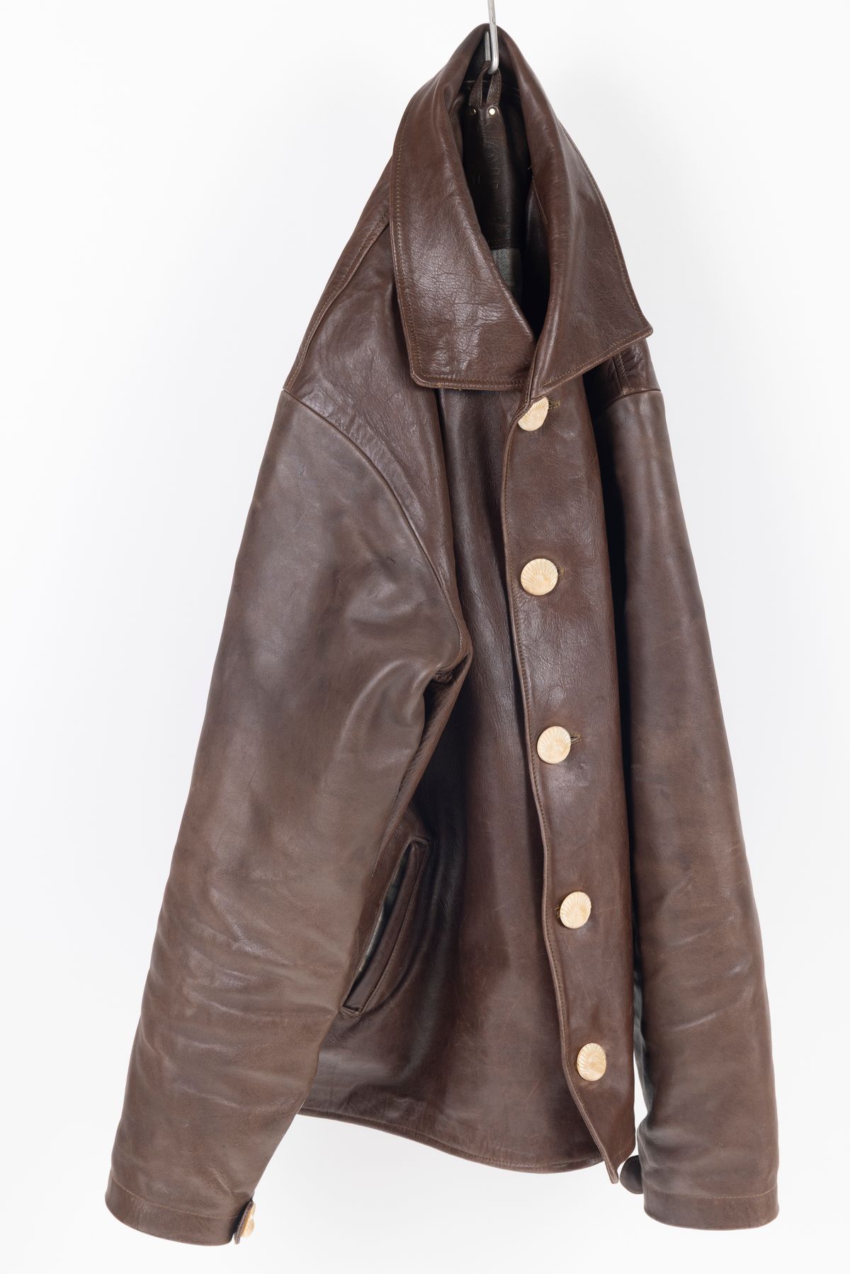 Photo by montyberns on March 3, 2026 of the House Of Berns Set Design Jacket in Horween Esspresso Vermont DHF.