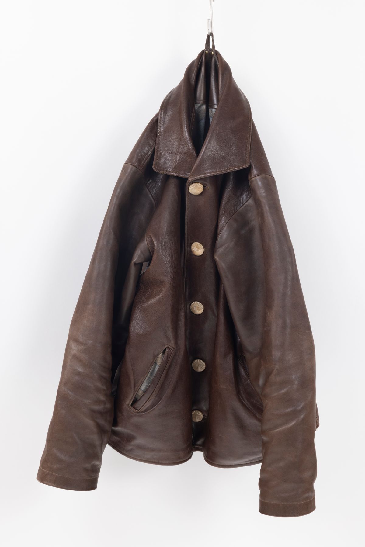 Photo by montyberns on March 31, 2026 of the House Of Berns Set Design Jacket in Horween Esspresso Vermont DHF.