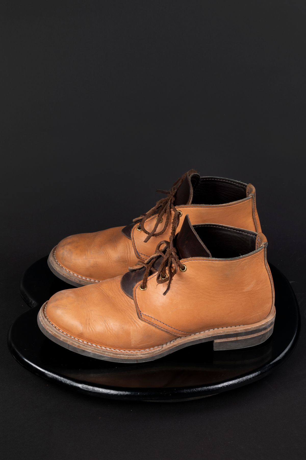 Photo by montyberns on December 5, 2022 of the Wesco Unlisted Model in Horween Natural Essex.