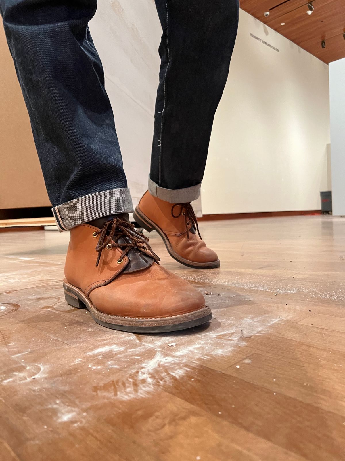 Photo by montyberns on January 5, 2023 of the Wesco Unlisted Model in Horween Natural Essex.