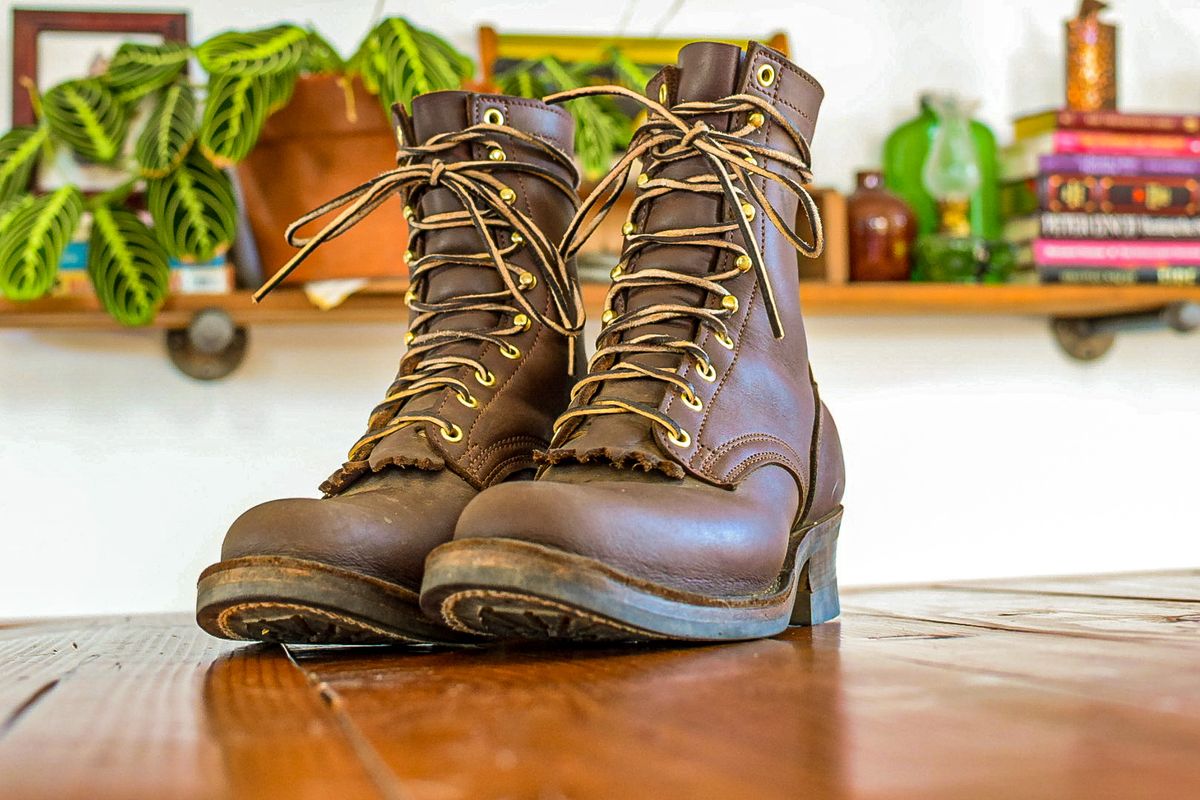 Photo by raycharleslyons on July 15, 2023 of the Frank's Boots Front Range in Seidel Walnut Oil Tan.