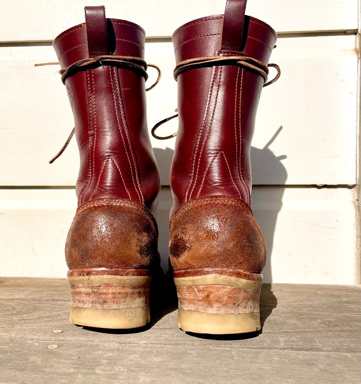 Photo by raycharleslyons on February 2, 2024 of the Frank's Boots Type 2 Highlander in Seidel Chocolate Oil Tan Roughout.