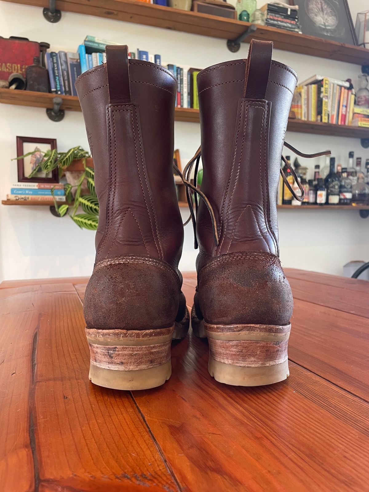 Photo by raycharleslyons on November 4, 2023 of the Frank's Boots Type 2 Highlander in Seidel Chocolate Oil Tan Roughout.