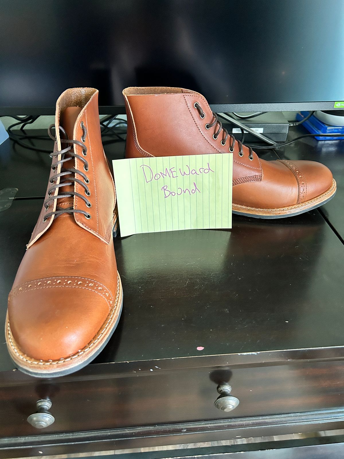 Photo by Mikejones100 on October 3, 2023 of the Oak Street Bootmakers Field Boot in Tempesti Brown Elbamatt Liscio.
