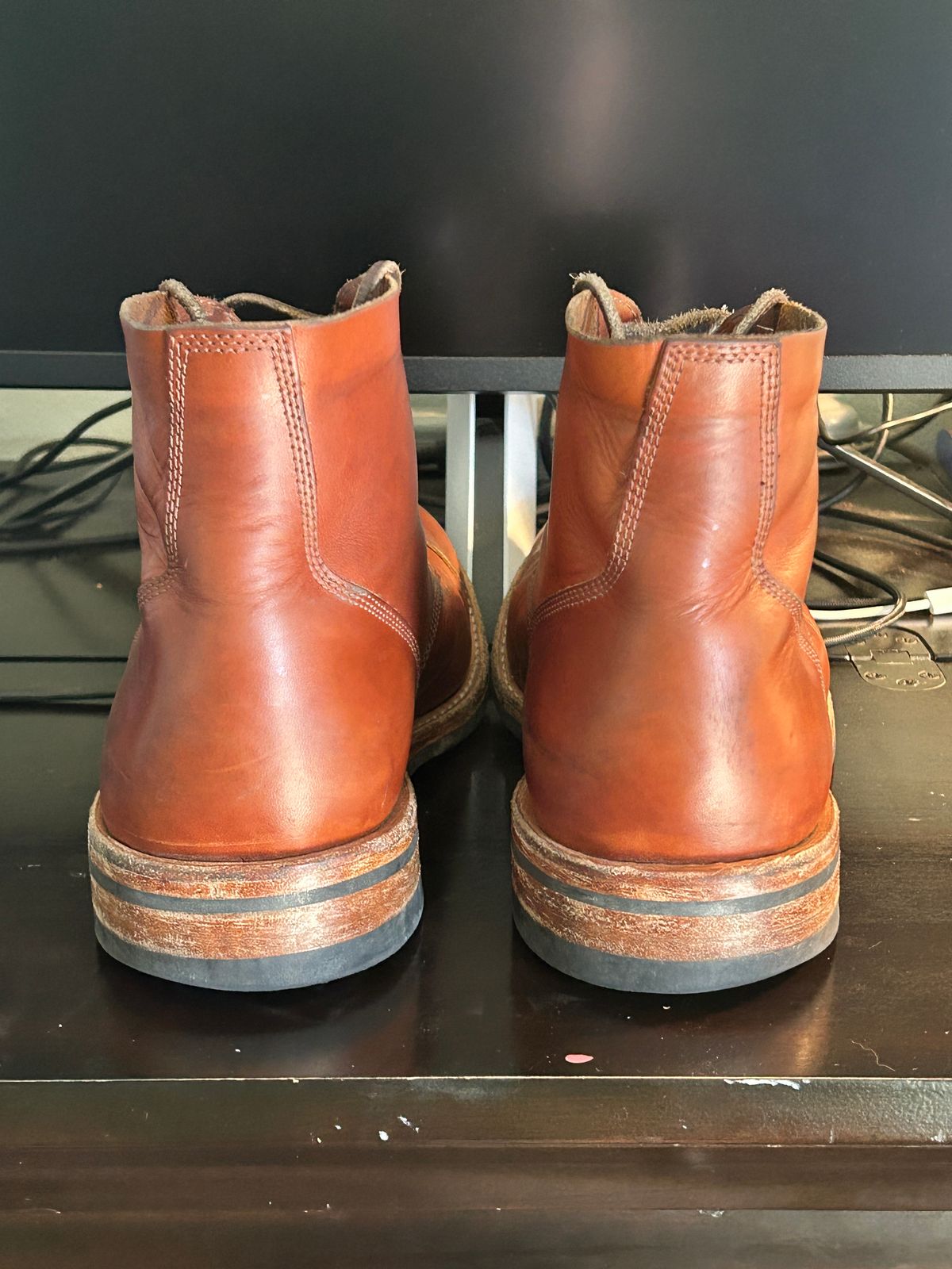 Photo by Mikejones100 on March 2, 2024 of the Oak Street Bootmakers Field Boot in Tempesti Brown Elbamatt Liscio.