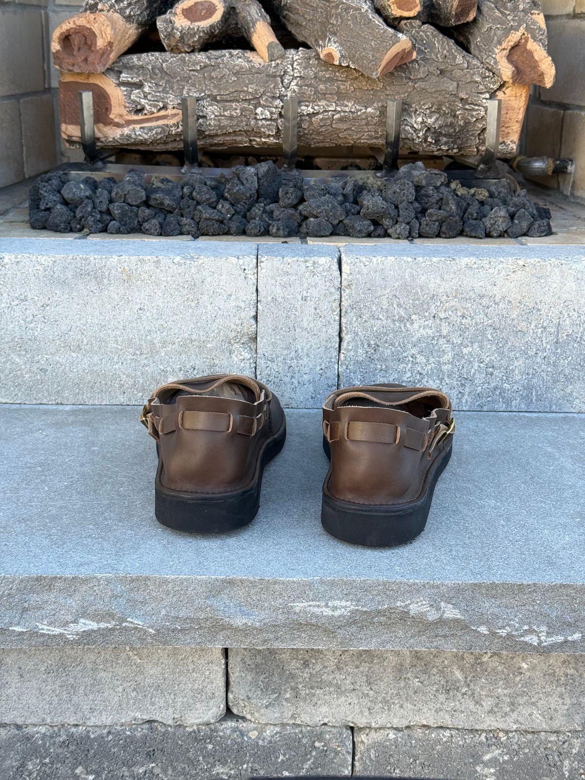 Photo by DMSR64 on October 1, 2025 of the Aurora Shoe Co. Middle English in Horween Dark Olive Chromexcel.
