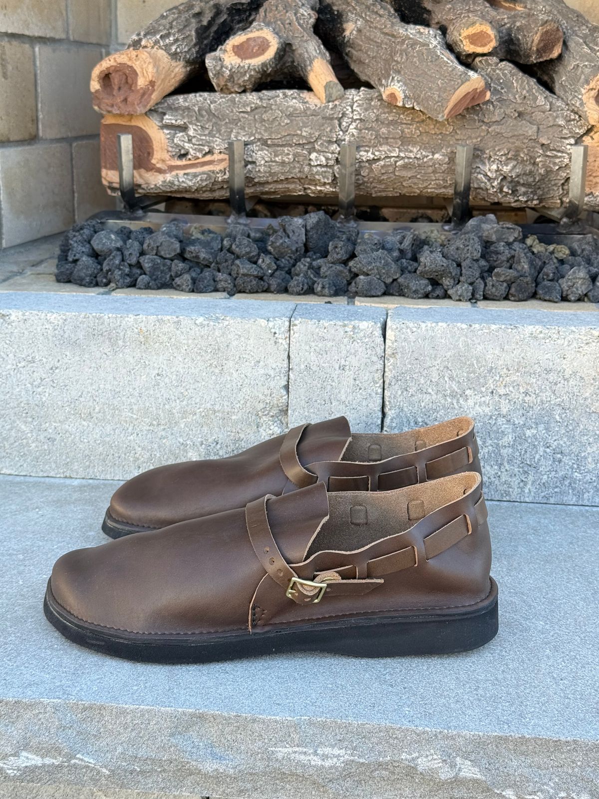 Photo by DMSR64 on October 1, 2025 of the Aurora Shoe Co. Middle English in Horween Dark Olive Chromexcel.