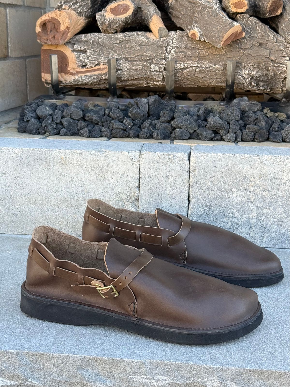 Photo by DMSR64 on October 1, 2025 of the Aurora Shoe Co. Middle English in Horween Dark Olive Chromexcel.