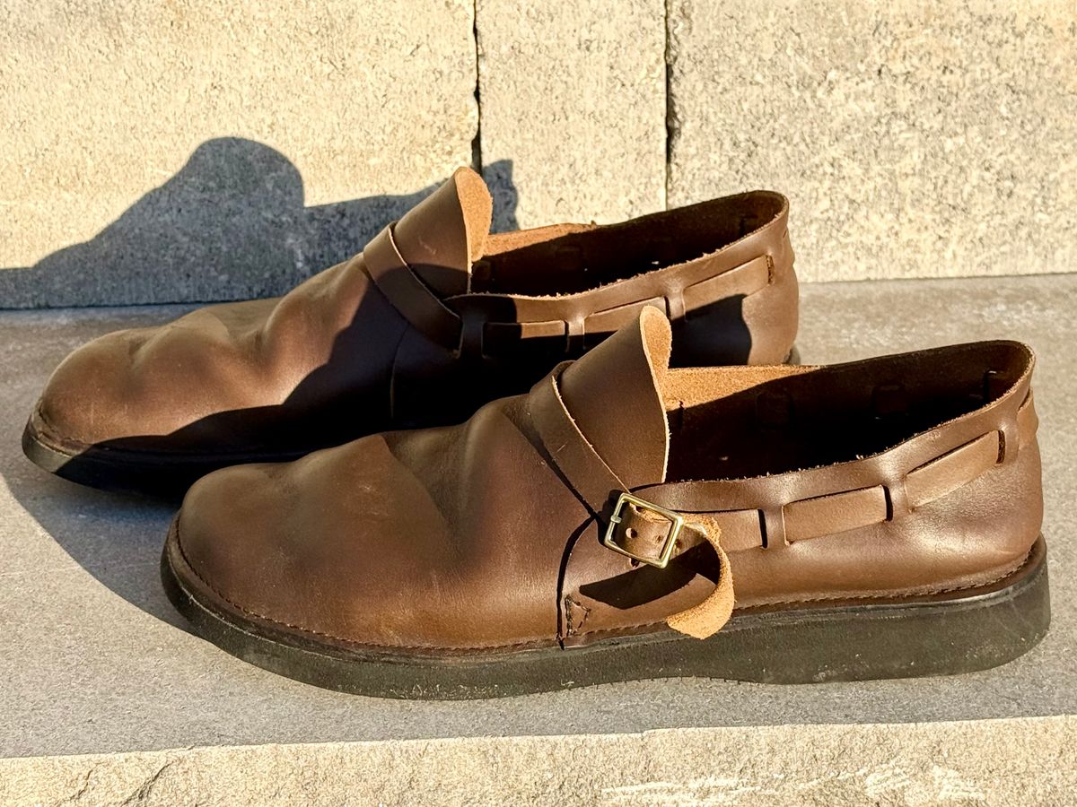 Photo by DMSR64 on November 3, 2025 of the Aurora Shoe Co. Middle English in Horween Dark Olive Chromexcel.