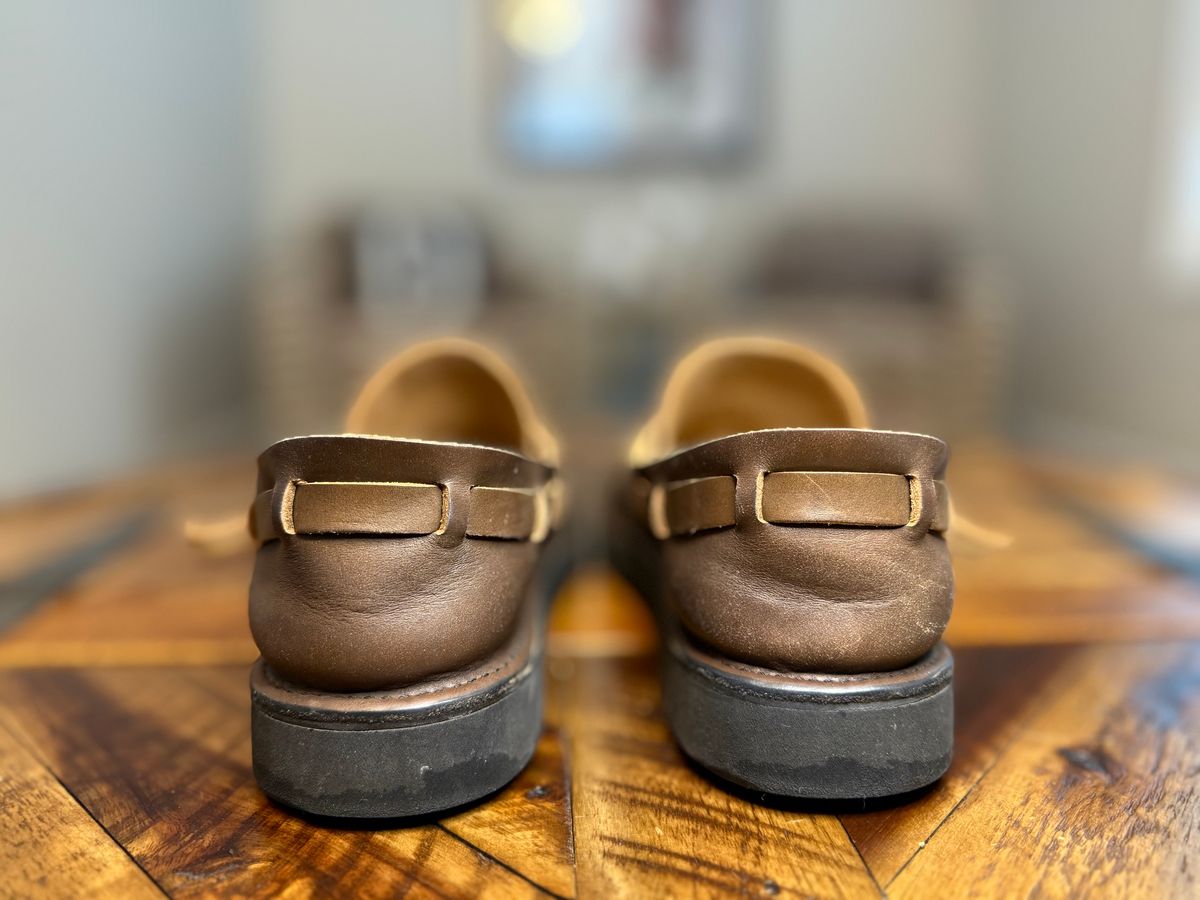 Photo by DMSR64 on January 3, 2026 of the Aurora Shoe Co. Middle English in Horween Dark Olive Chromexcel.