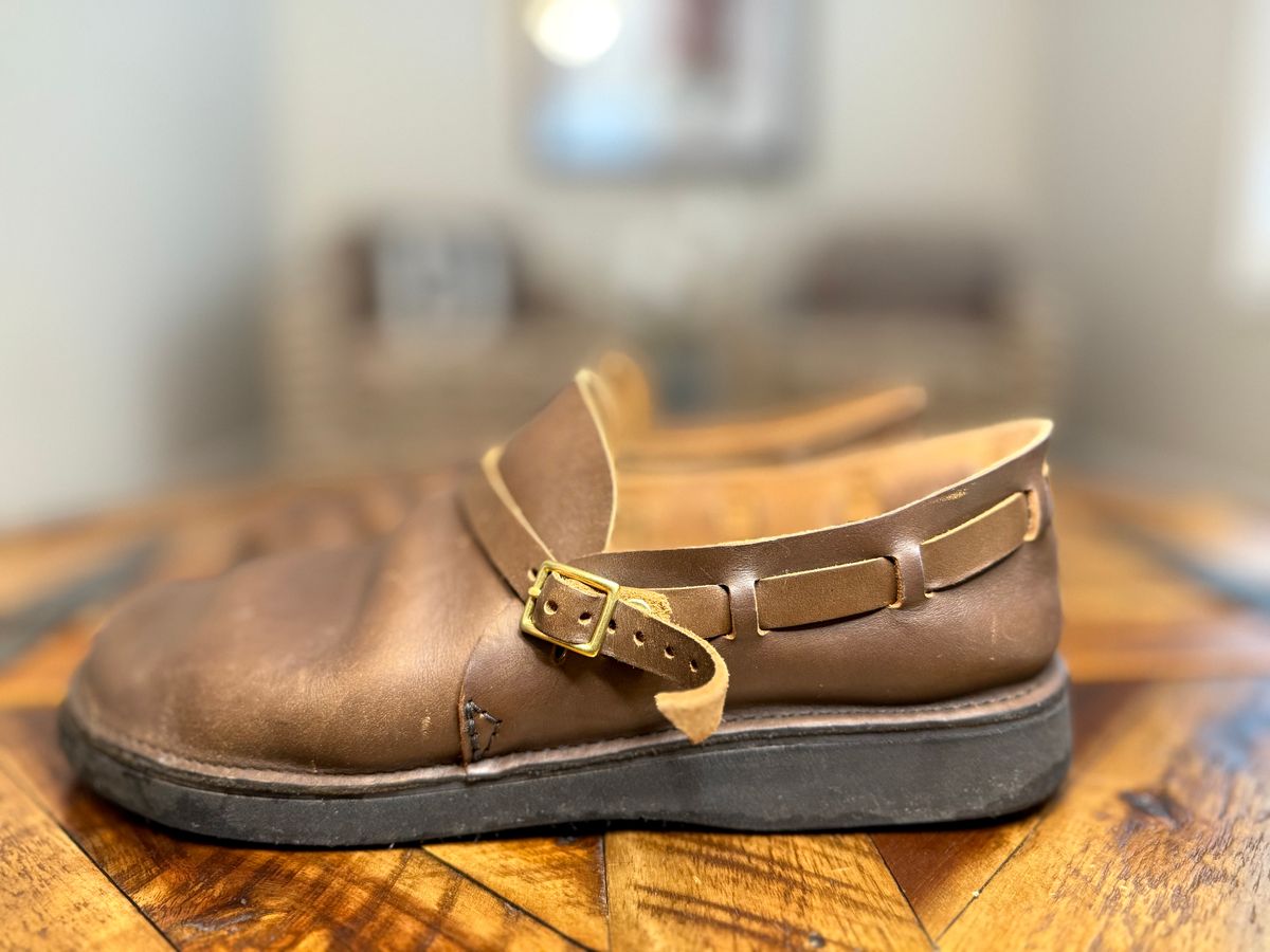 Photo by DMSR64 on January 3, 2026 of the Aurora Shoe Co. Middle English in Horween Dark Olive Chromexcel.