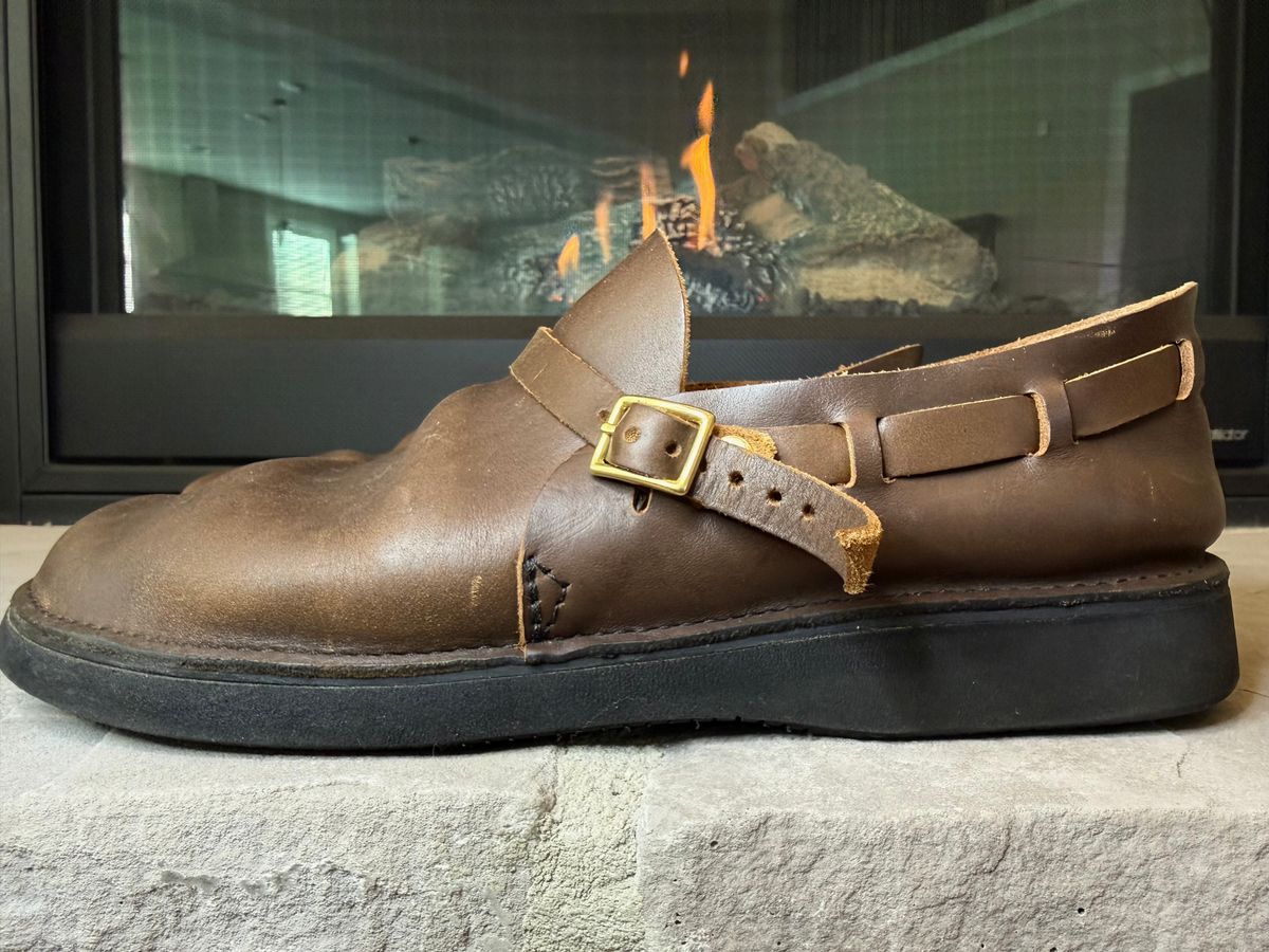 Photo by DMSR64 on February 4, 2026 of the Aurora Shoe Co. Middle English in Horween Dark Olive Chromexcel.