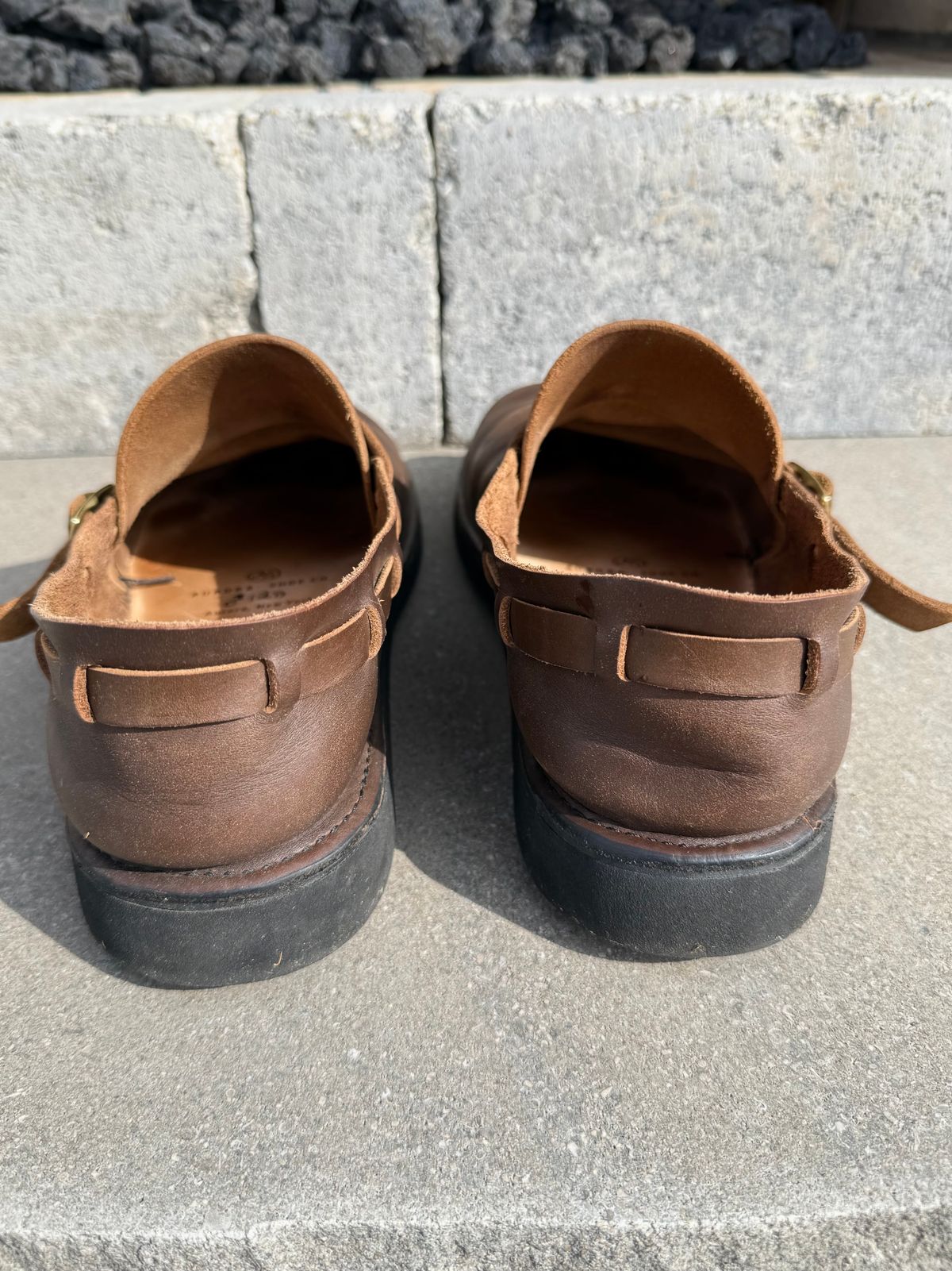 Photo by DMSR64 on March 4, 2026 of the Aurora Shoe Co. Middle English in Horween Dark Olive Chromexcel.