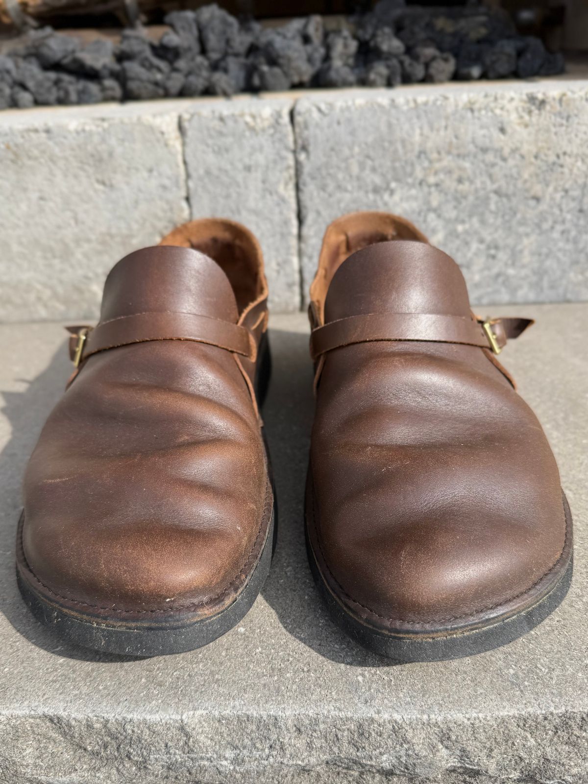 Photo by DMSR64 on March 4, 2026 of the Aurora Shoe Co. Middle English in Horween Dark Olive Chromexcel.