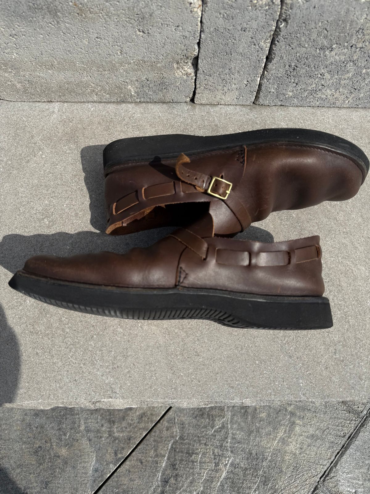 Photo by DMSR64 on April 3, 2026 of the Aurora Shoe Co. Middle English in Horween Dark Olive Chromexcel.